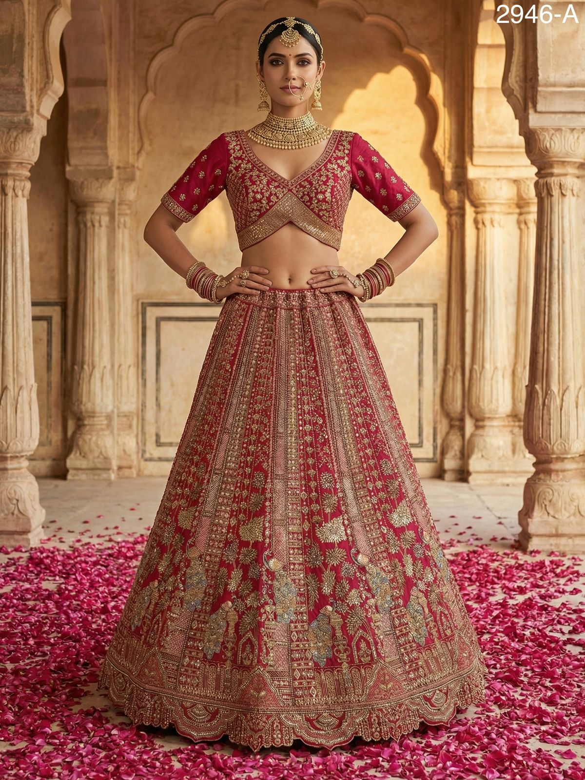 Anjani 2946 Bridal Lehenga Choli with Bridal Dupatta Collection 