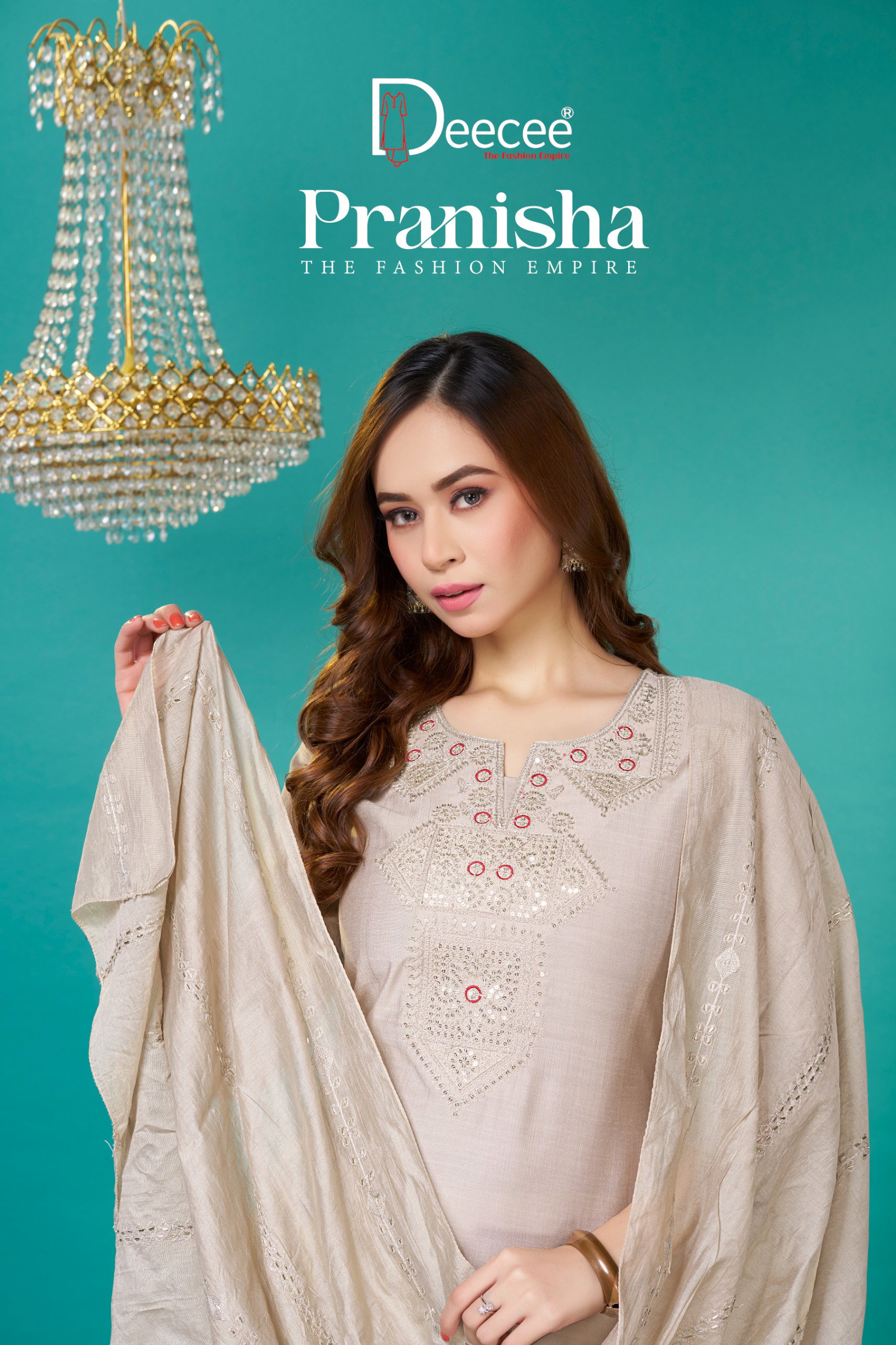 Deecee Pranisha Straight Kurti With Heavy Computer Embroidery Work Kurti Bottom with Dupatta Collection 
