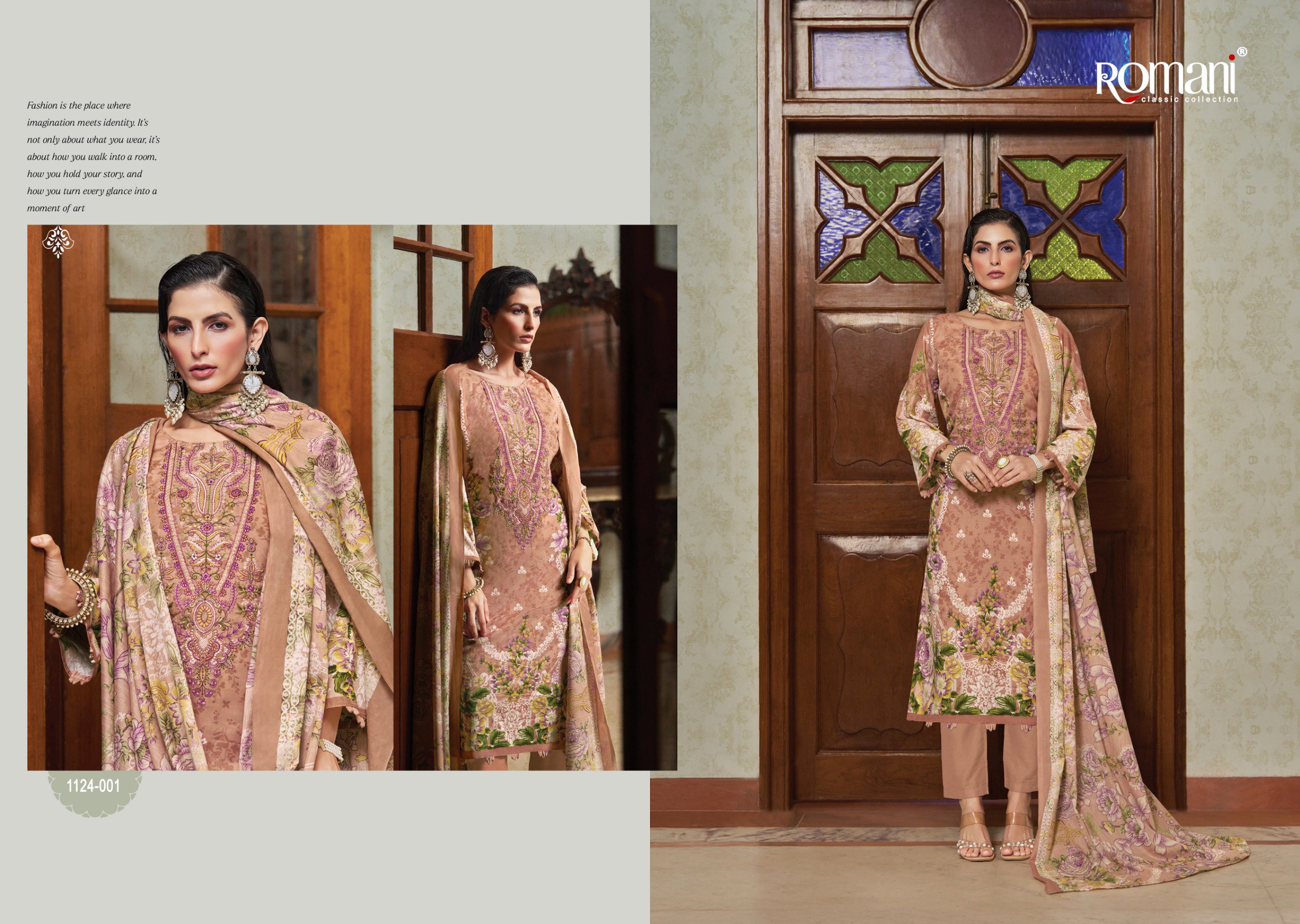 Romani Aarzu Vol 25 Cotton Digital Printed With Embroidery Dress Material