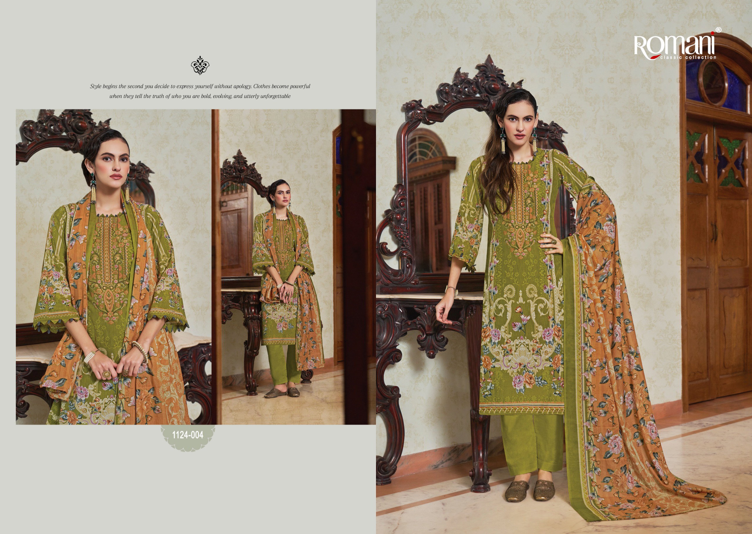 Romani Aarzu Vol 25 Cotton Digital Printed With Embroidery Dress Material