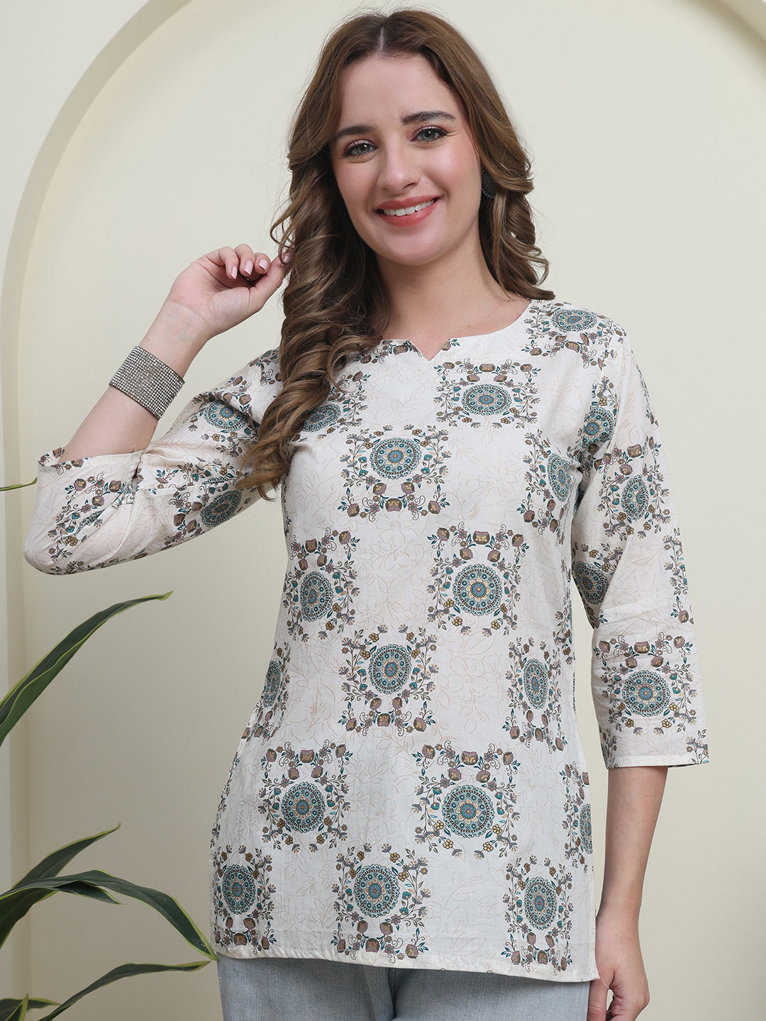 Hr C 237 Cotton Printed Laddies Top Collection