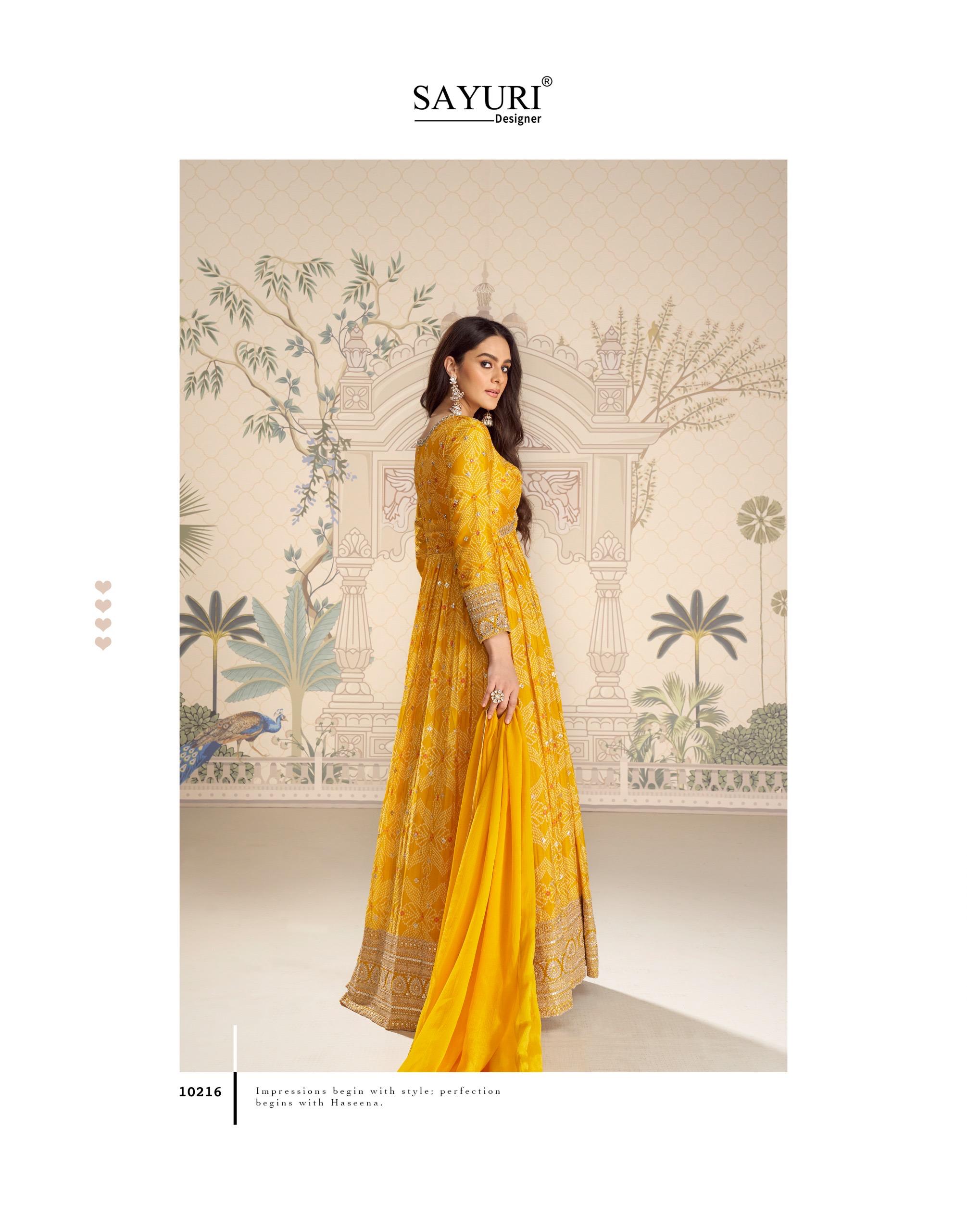 Sayuri Bandhan Chinon Silk With Embroidered Gown And Dupatta Collection