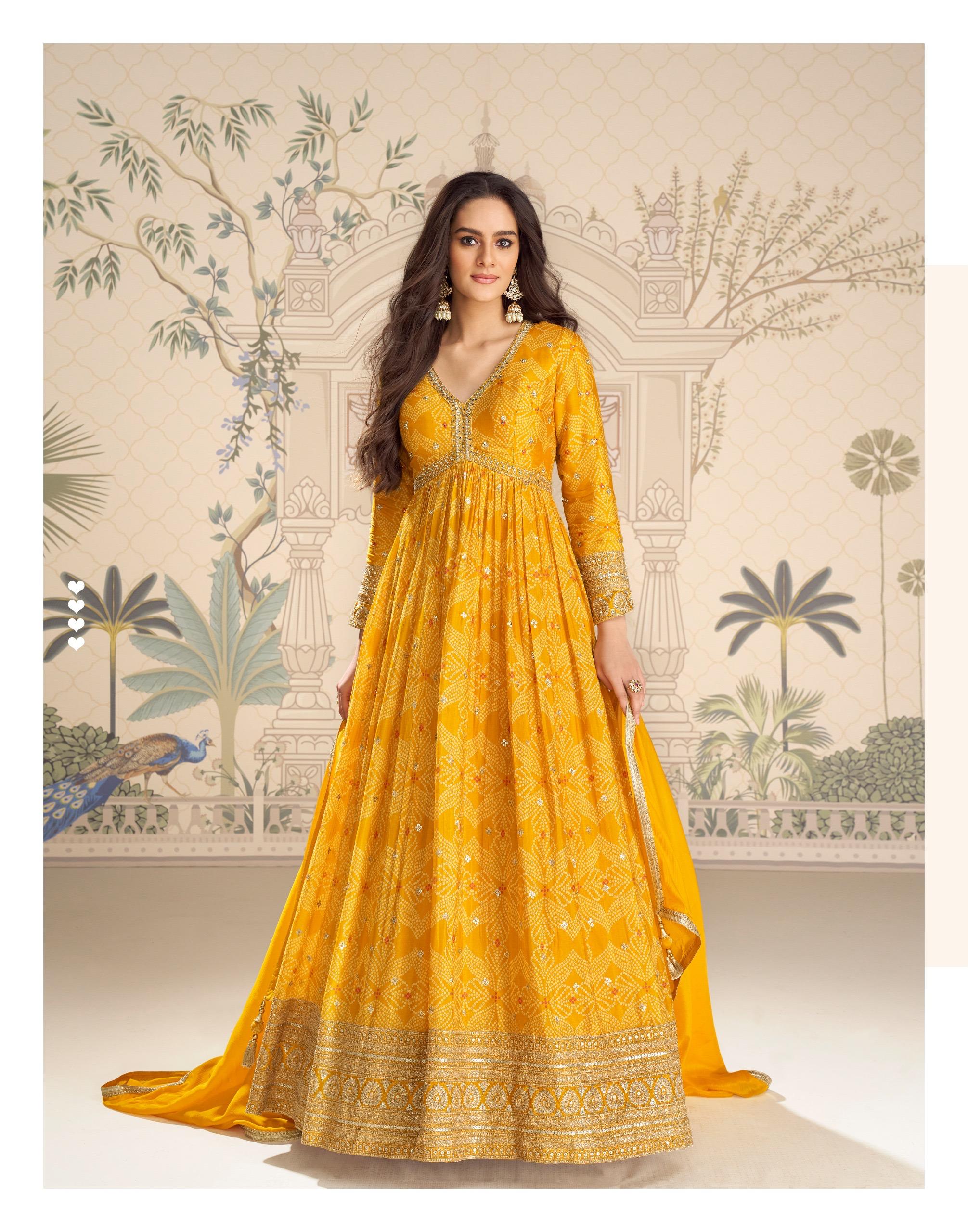 Sayuri Bandhan Chinon Silk With Embroidered Gown And Dupatta Collection