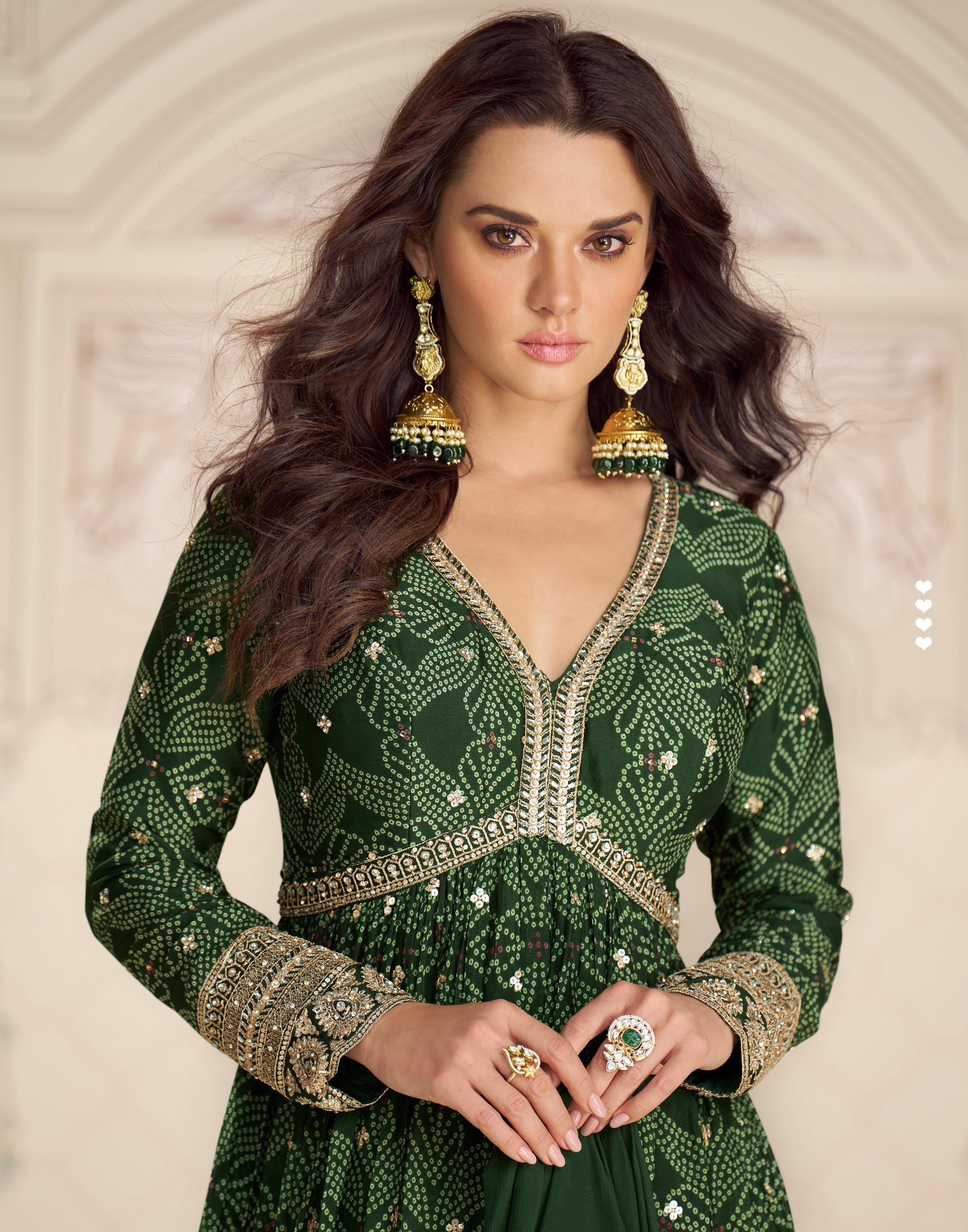 Sayuri Bandhan Chinon Silk With Embroidered Gown And Dupatta Collection