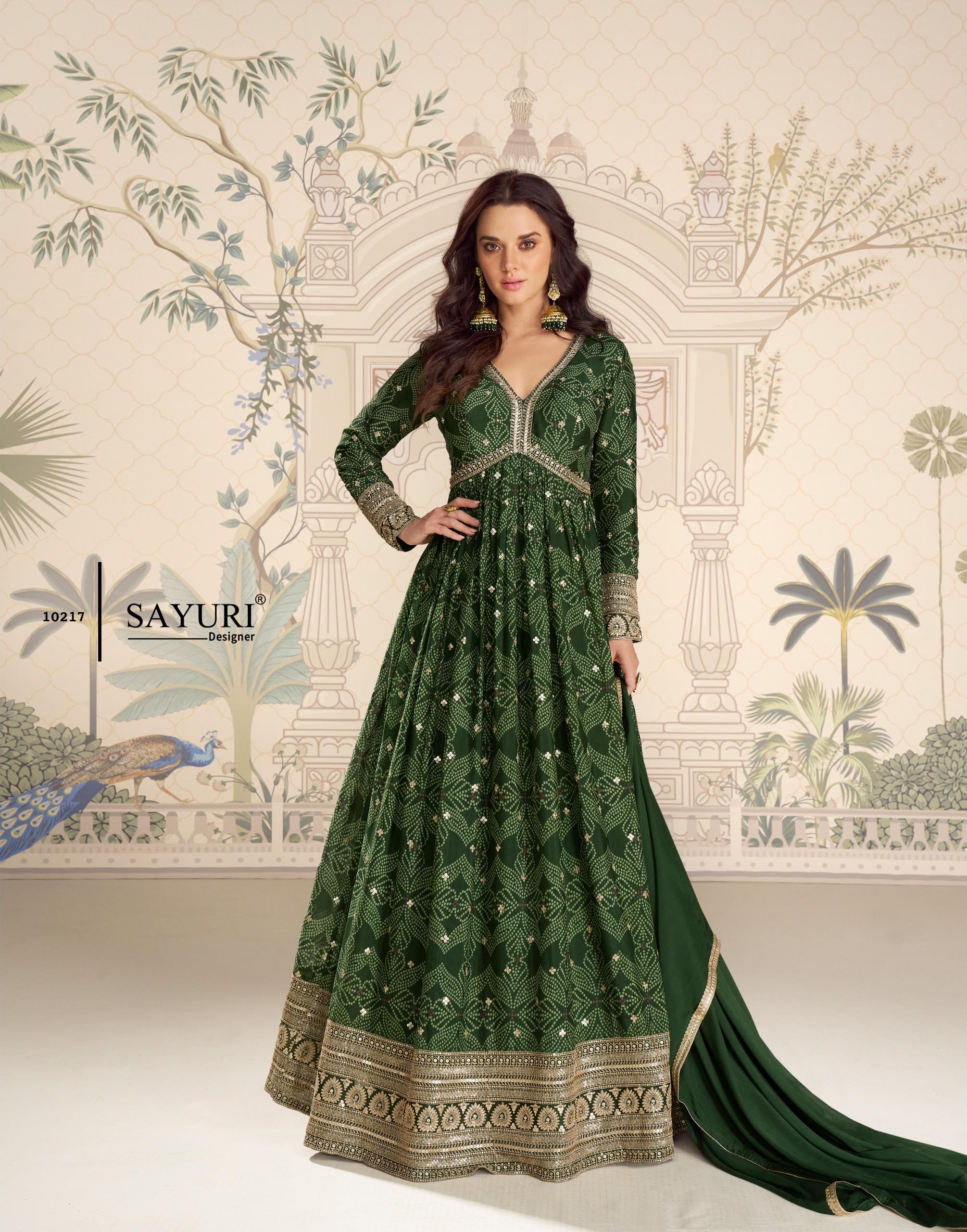Sayuri Bandhan Chinon Silk With Embroidered Gown And Dupatta Collection