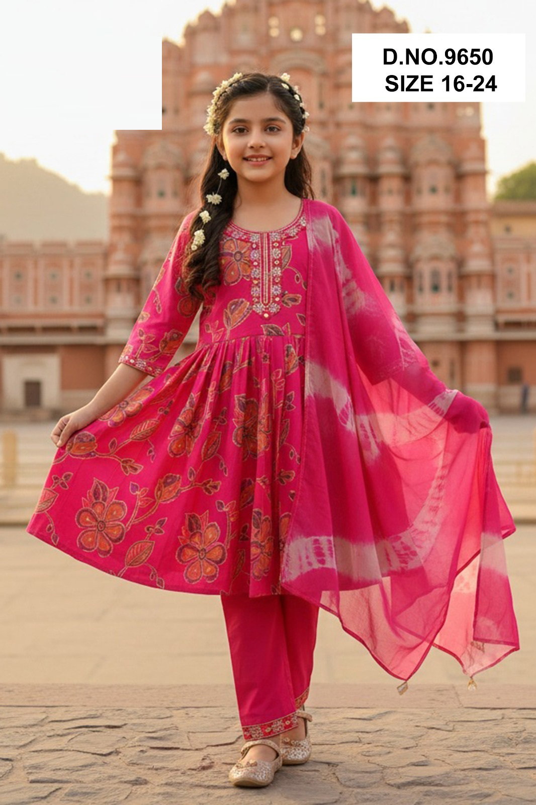 Vincy Vol 7 Pant Set Roman Silk Kids Wear Kurti And Pant Dupatta Collection