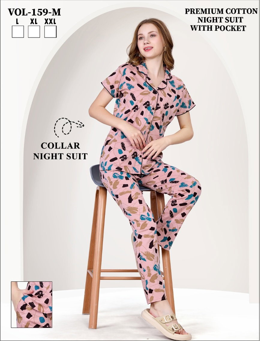 Summer Special 159 M Heavy Shinker Hosiery Cotton Night Suit