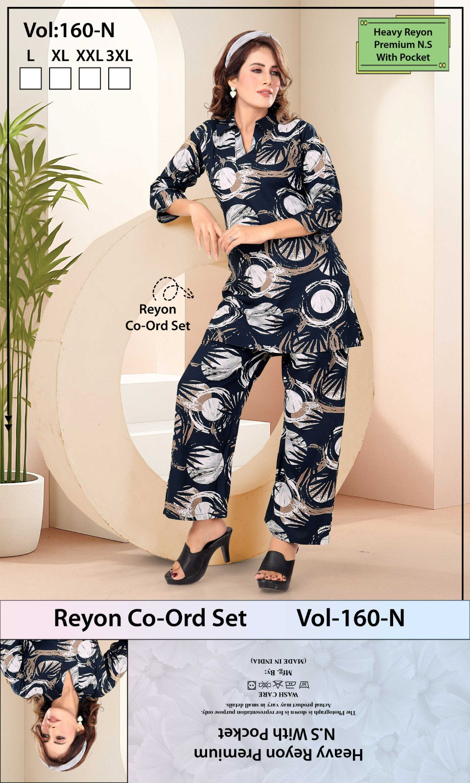 Summer Special 160 N Heavy Rayon 22KG Print Night Suit With Pocket