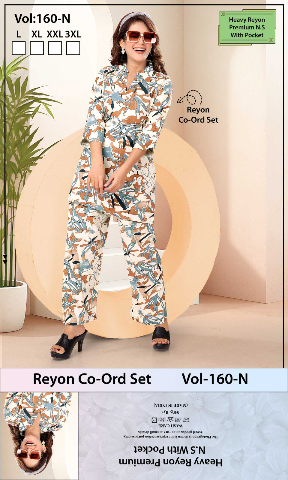 Summer Special 160 N Heavy Rayon 22KG Print Night Suit With Pocket