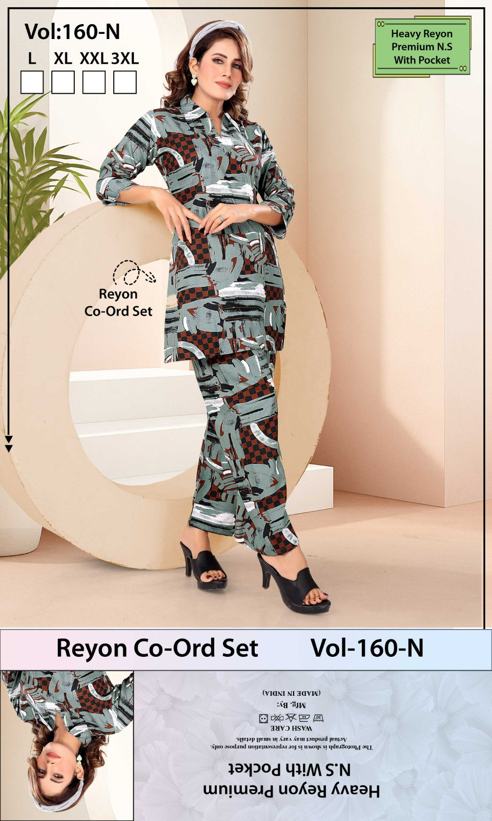 Summer Special 160 N Heavy Rayon 22KG Print Night Suit With Pocket