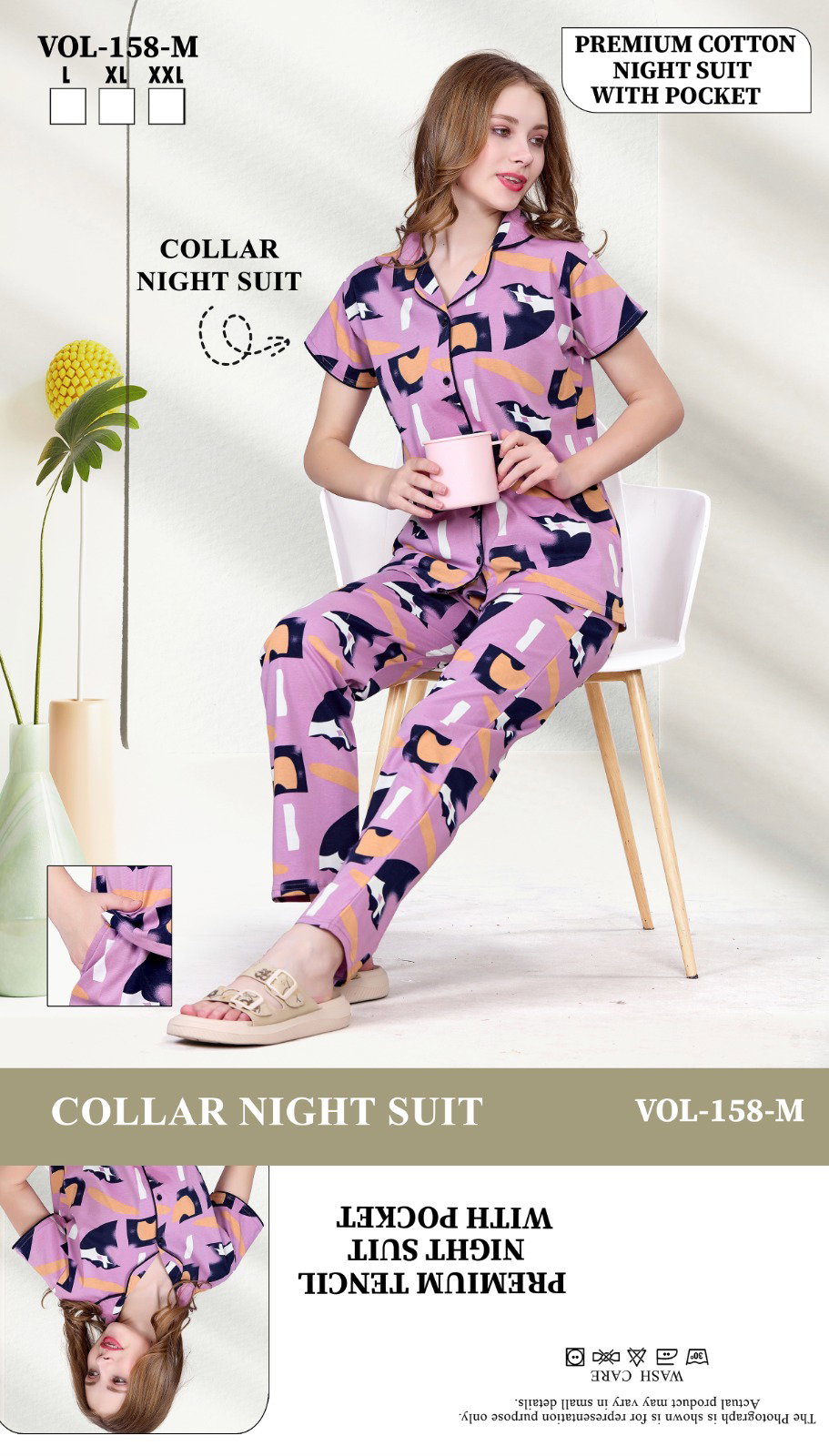 Summer Special 158 M Heavy Shinker Hosiery Cotton Printed Night Suit