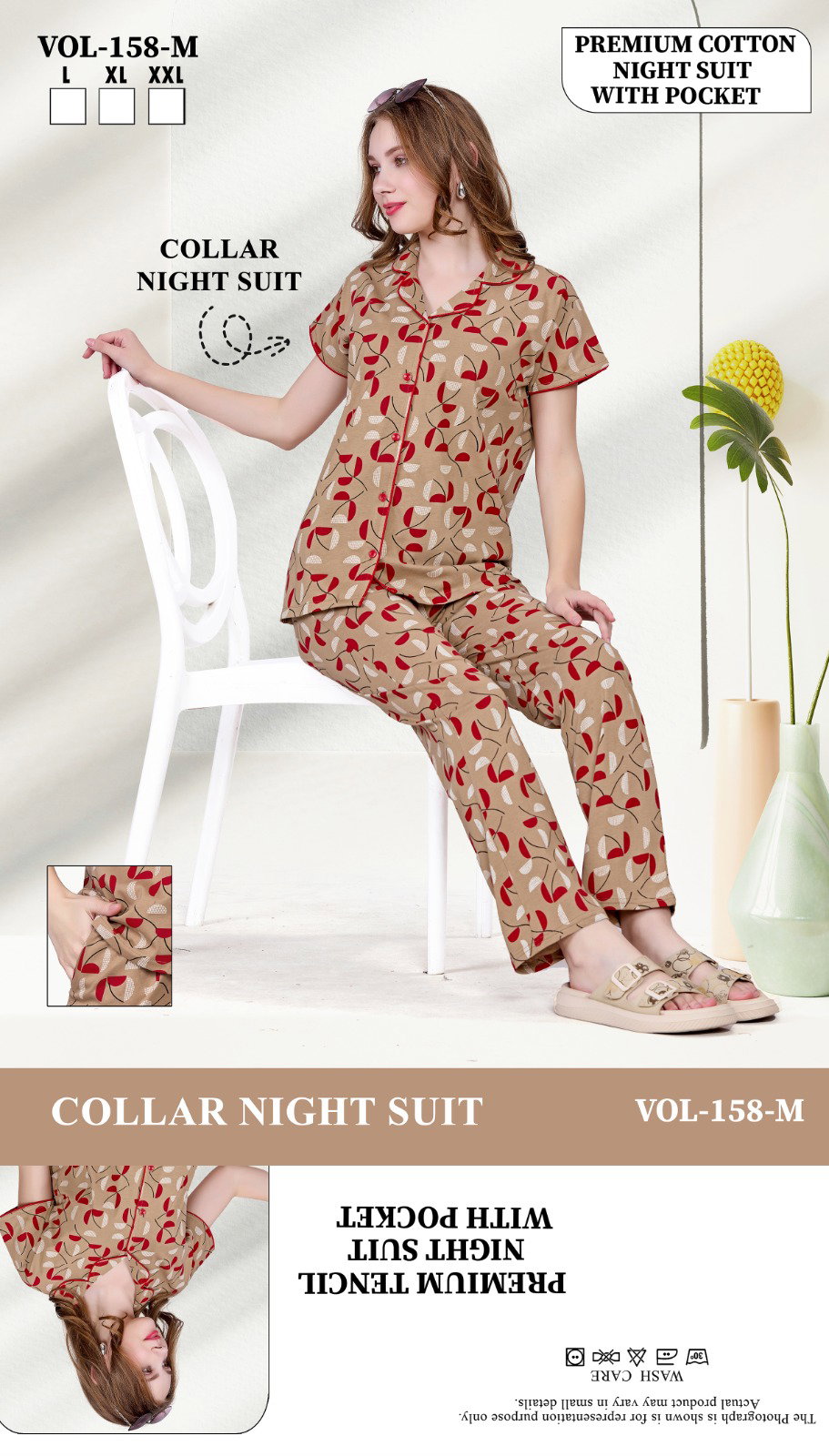Summer Special 158 M Heavy Shinker Hosiery Cotton Printed Night Suit