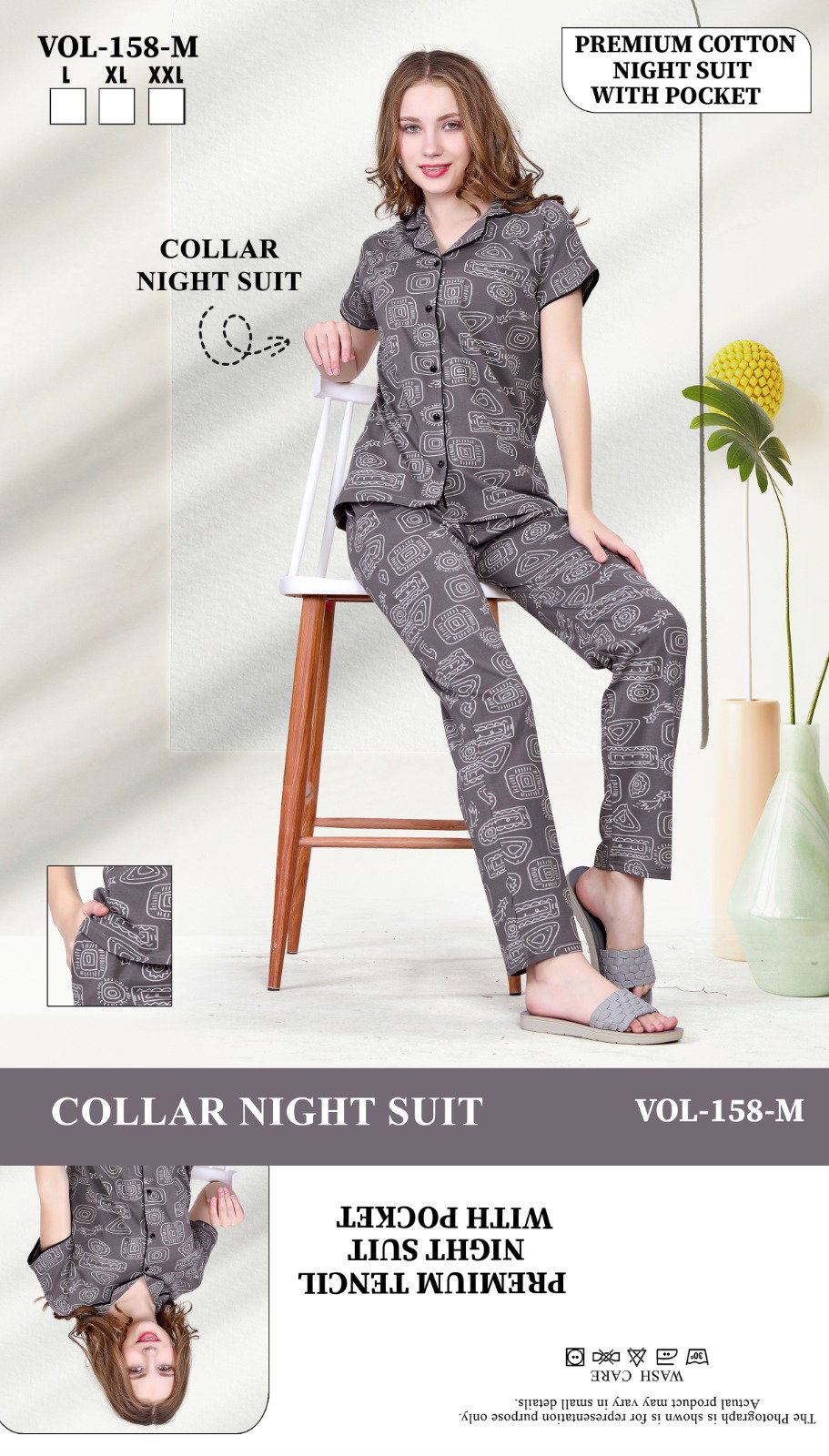 Summer Special 158 M Heavy Shinker Hosiery Cotton Printed Night Suit