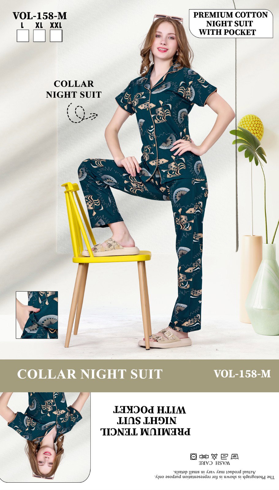Summer Special 158 M Heavy Shinker Hosiery Cotton Printed Night Suit