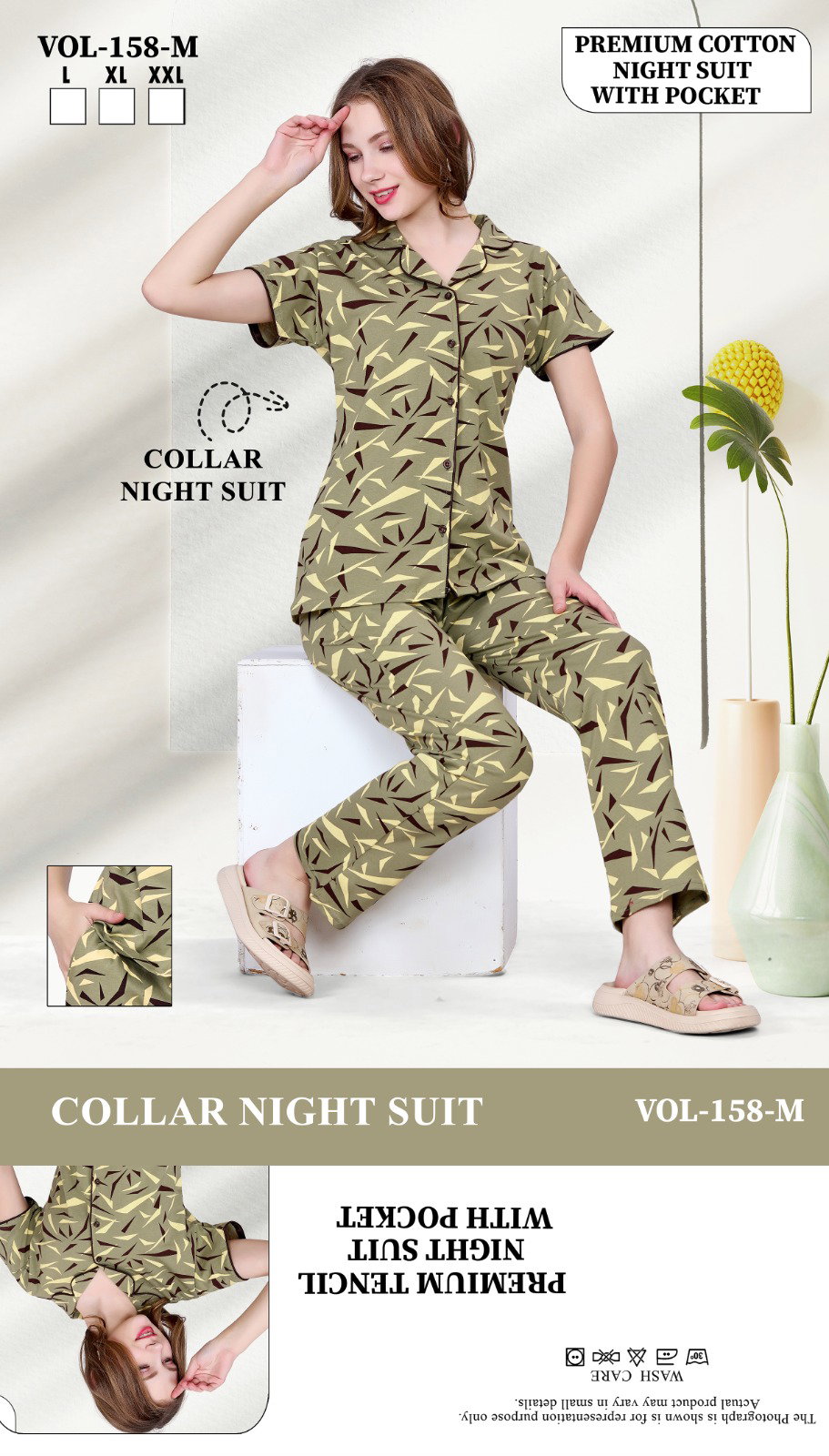 Summer Special 158 M Heavy Shinker Hosiery Cotton Printed Night Suit
