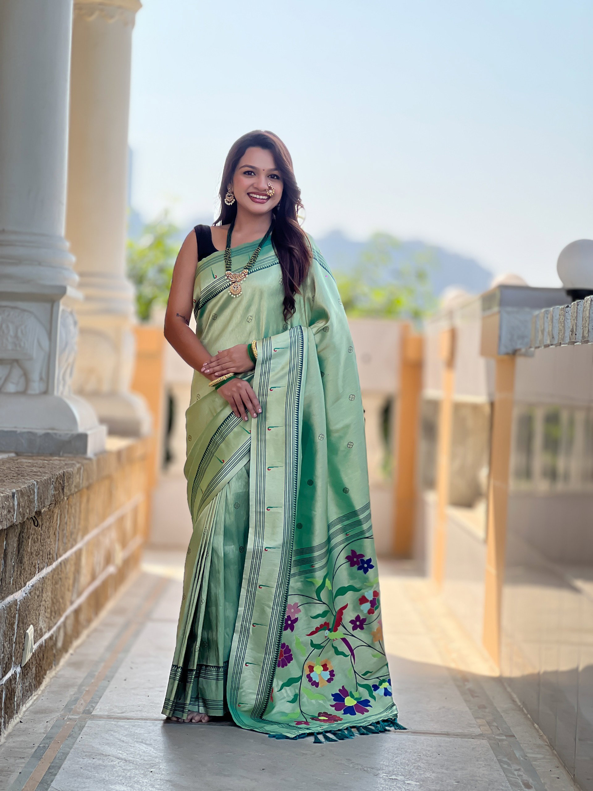 Lekha MN Zari Paithani Vol 1 Zari Tissue Pethani Silk Zari Weaving Saree