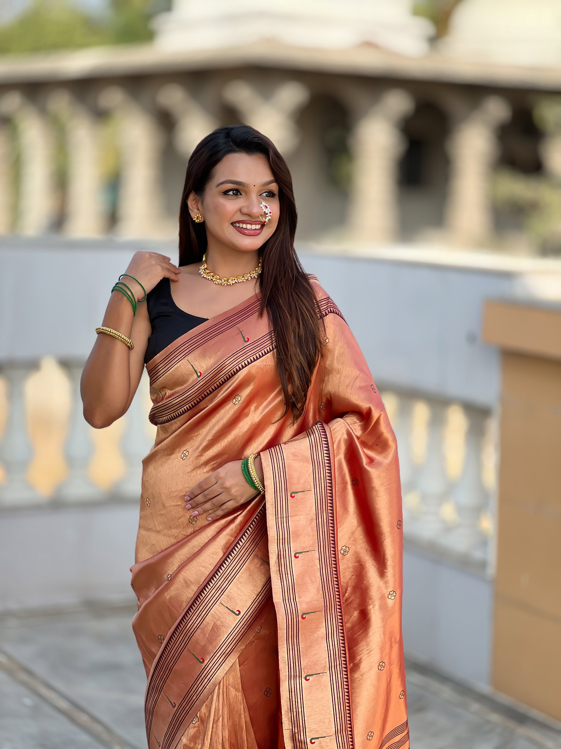 Lekha MN Zari Paithani Vol 1 Zari Tissue Pethani Silk Zari Weaving Saree