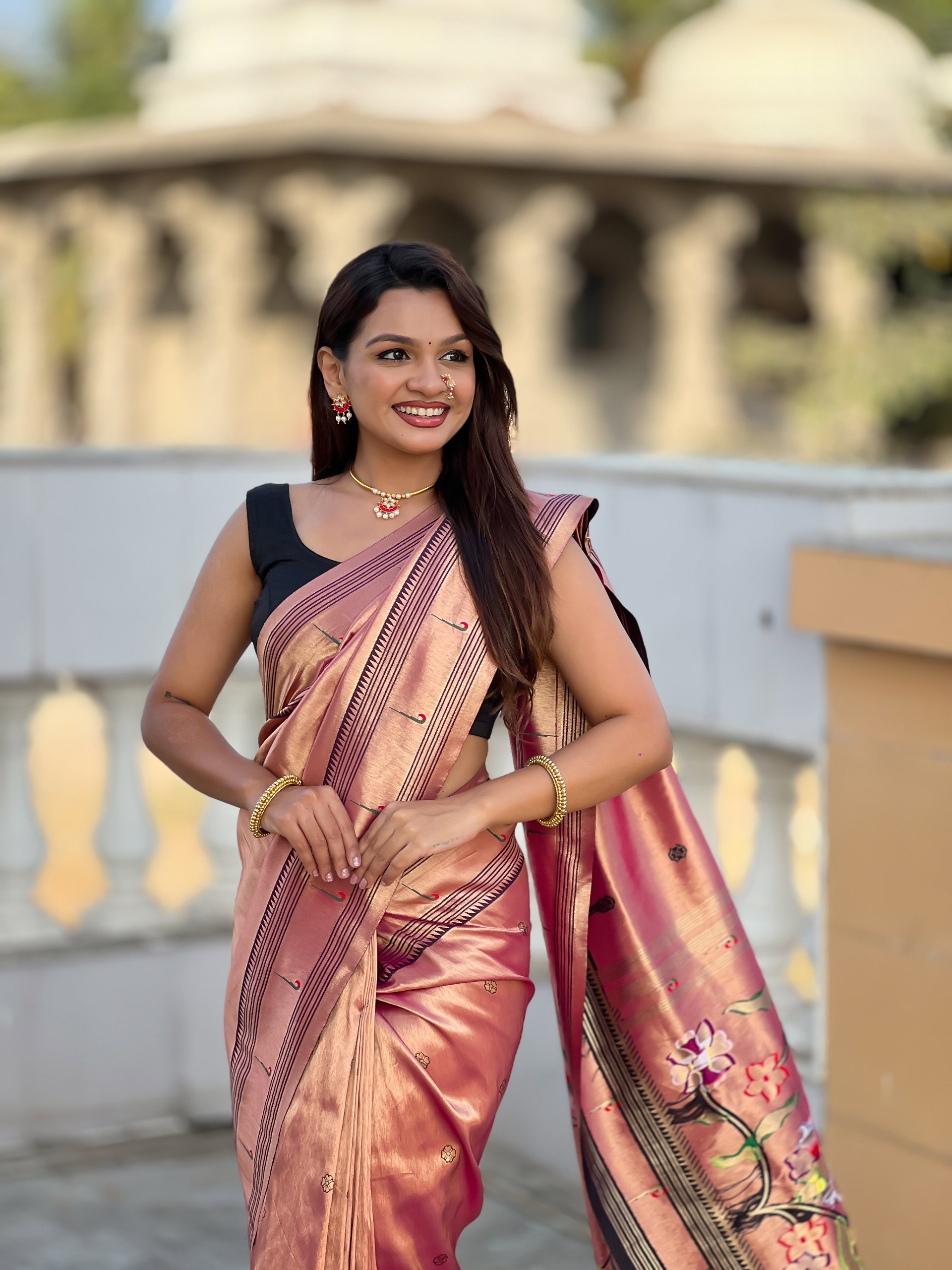 Lekha MN Zari Paithani Vol 1 Zari Tissue Pethani Silk Zari Weaving Saree