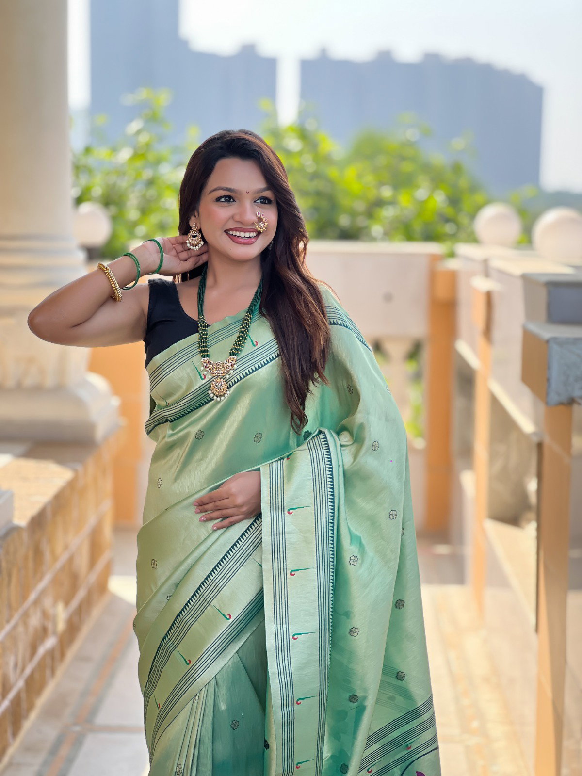 Lekha MN Zari Paithani Vol 1 Zari Tissue Pethani Silk Zari Weaving Saree