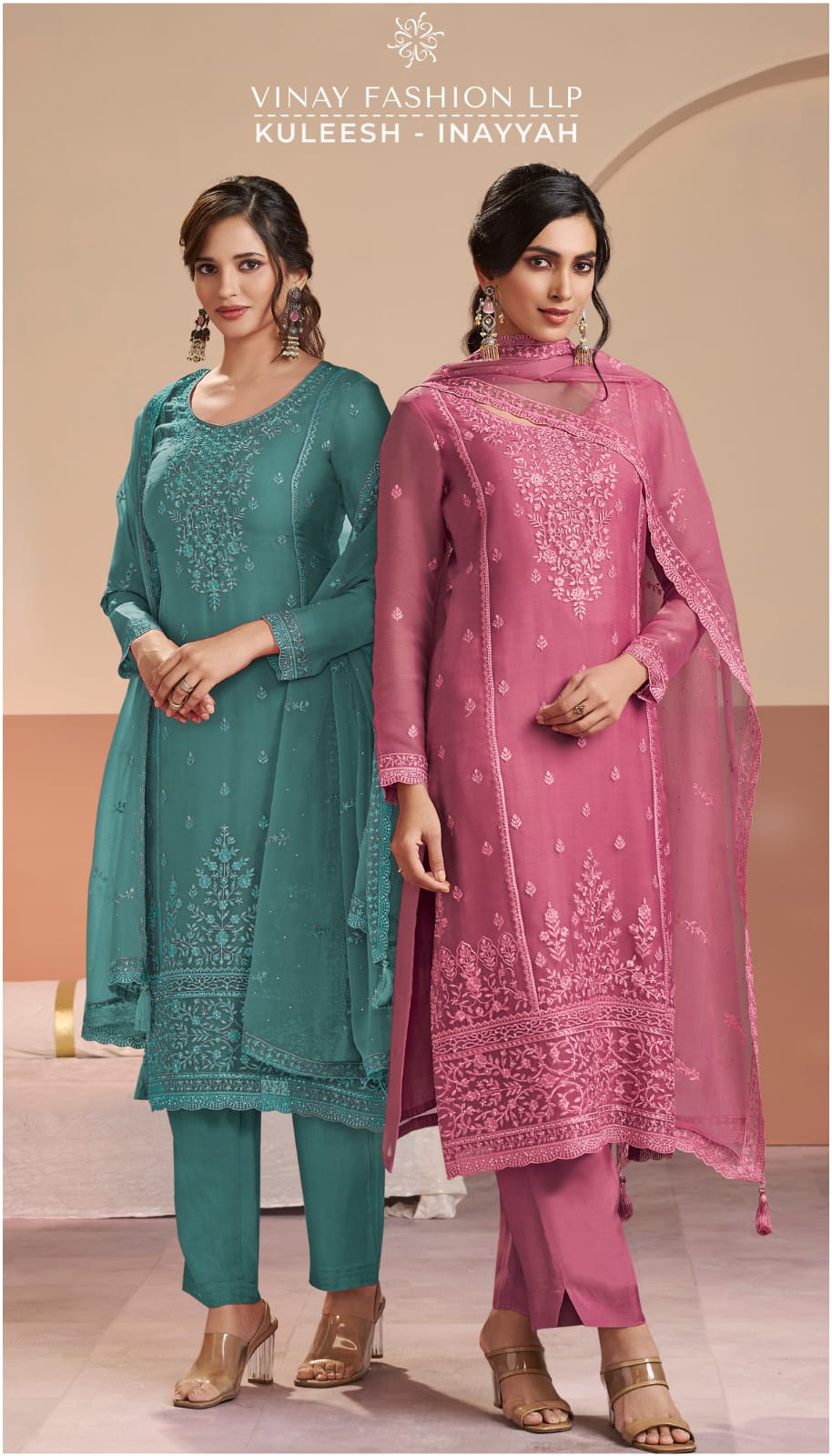 Vinay Kuleesh Inayyah Crafted Sequence Work Salwar Kameez
