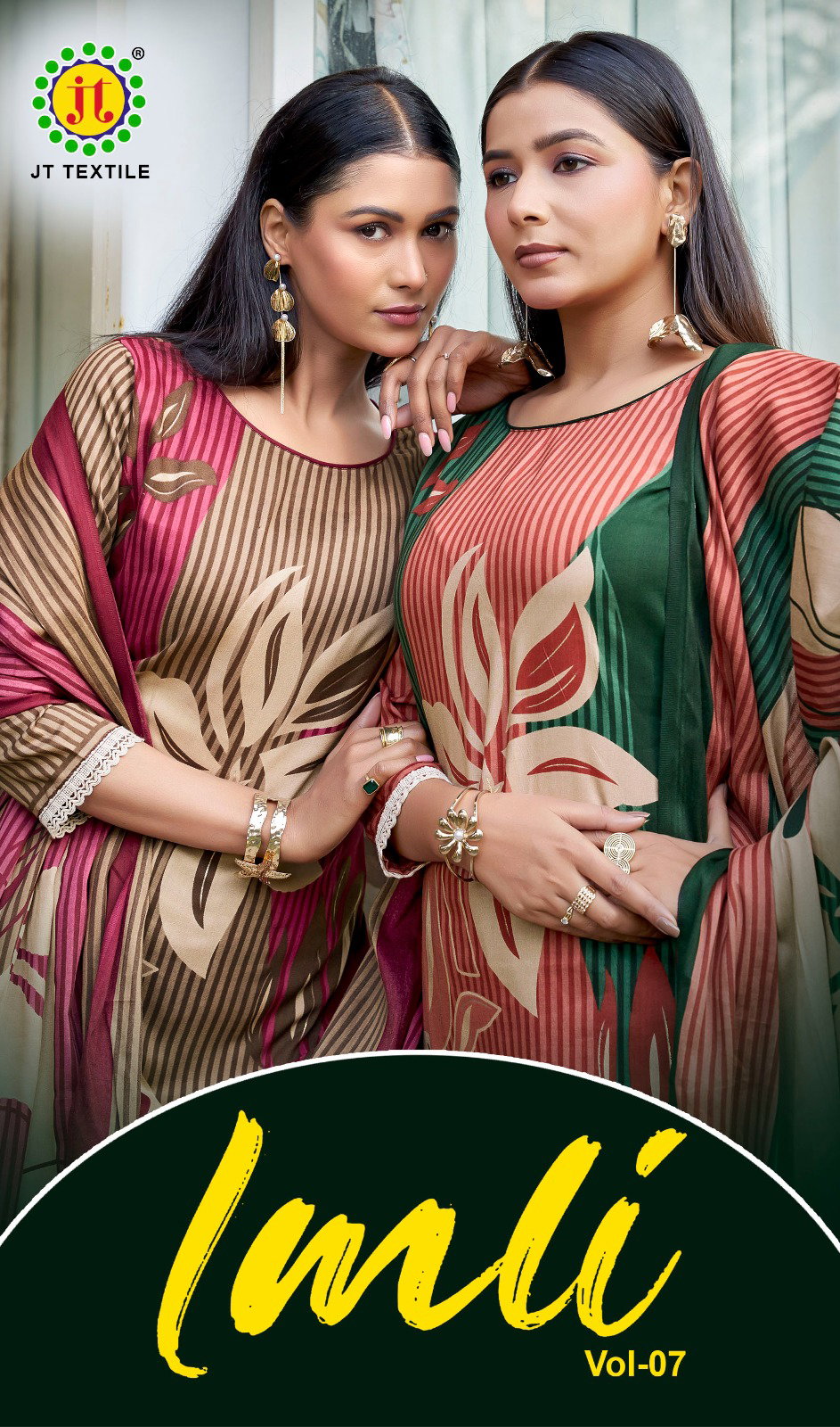 Jt Imli Vol 7 Rayon With Foil Printed Dress Material Collection