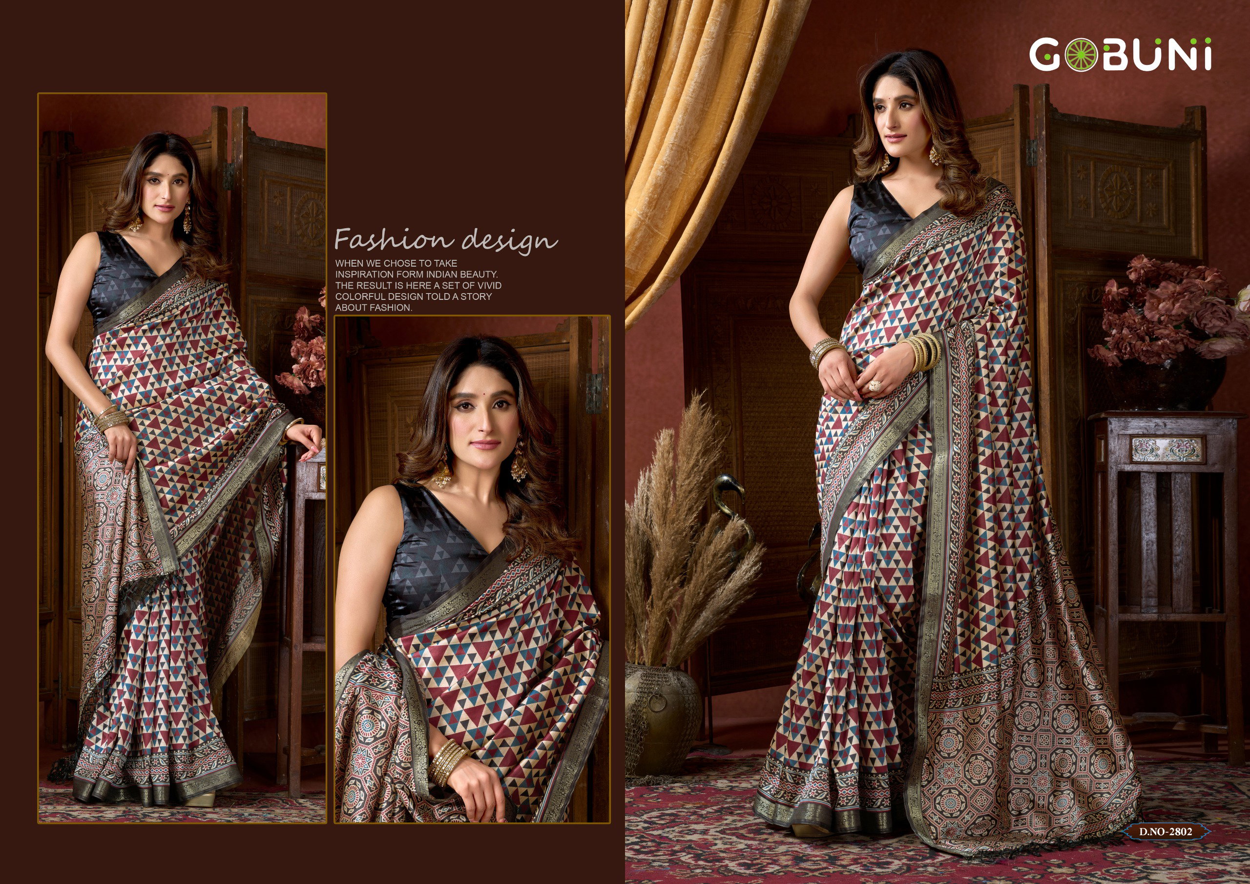 Gobuni Samaira Cluster Digital Printed Saree Collection