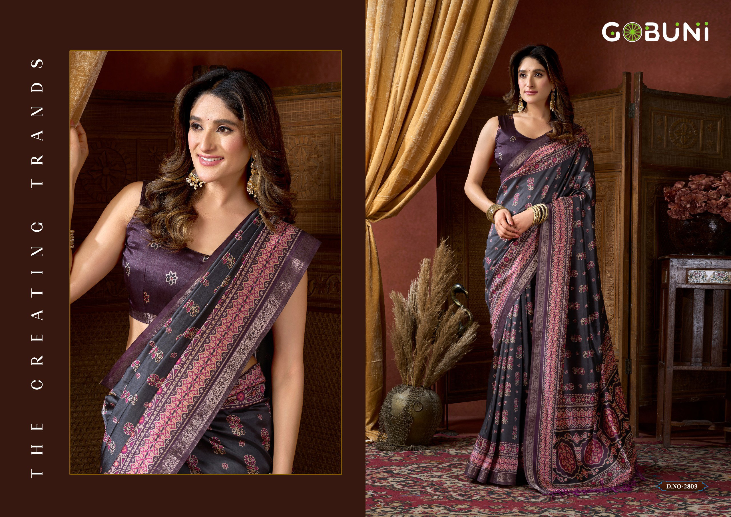 Gobuni Samaira Cluster Digital Printed Saree Collection
