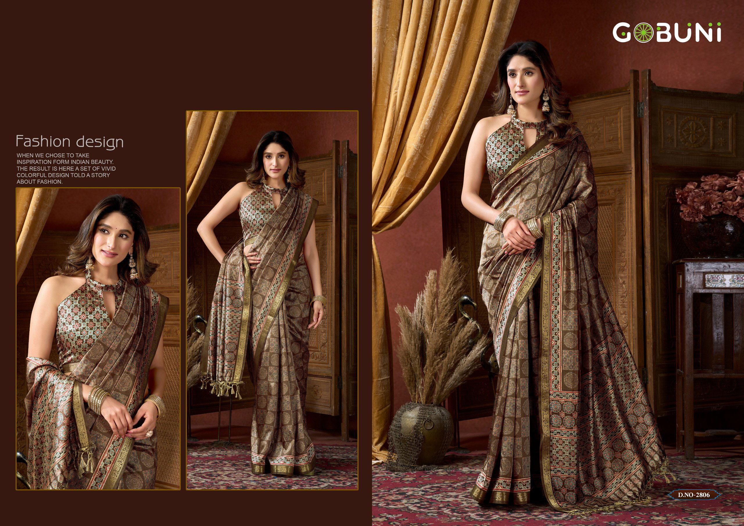 Gobuni Samaira Cluster Digital Printed Saree Collection