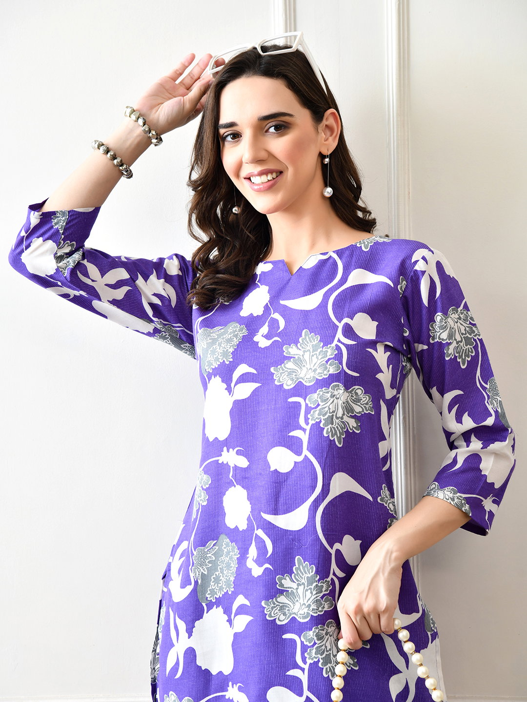 Hr C 115 Poly Cotton Printed Western Wear Co Ord Set