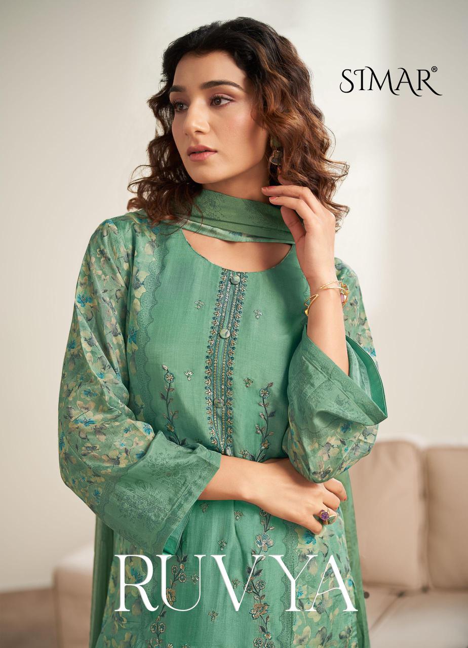 Glossy Simar Ruvya Viscose Muslin Digital Printed Salwar Kameez