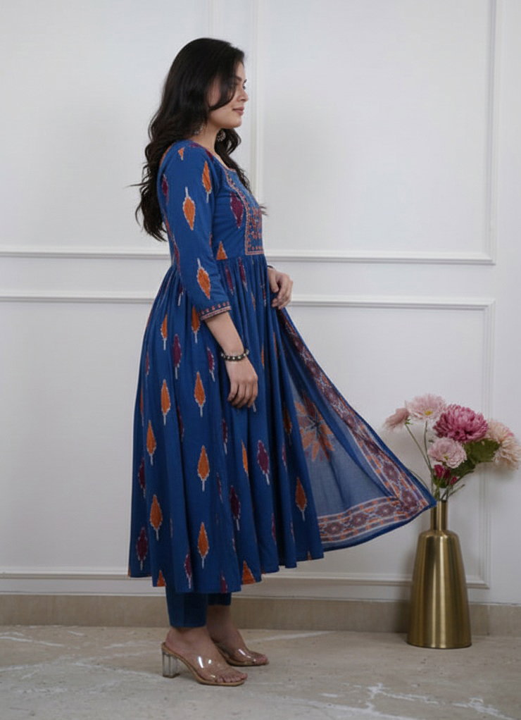 Dhruvi 393 Viscose Casual Wear Kurti Pant And Dupatta Collection
