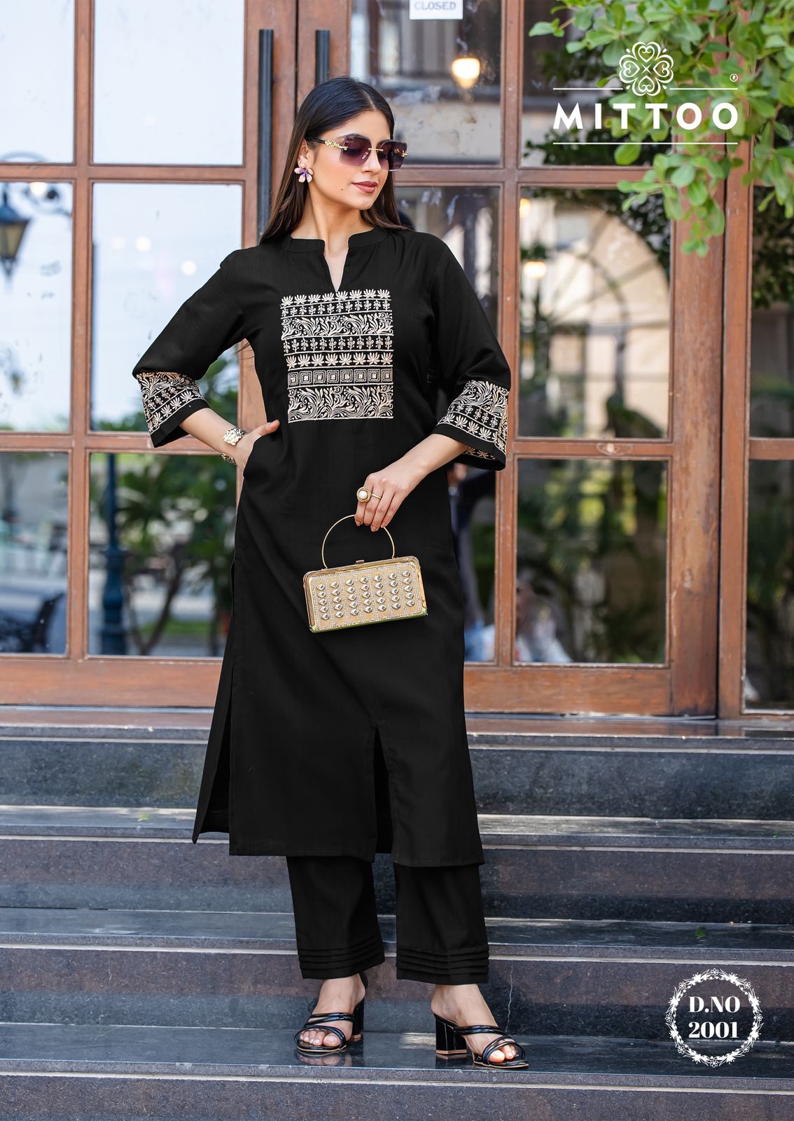Mittoo Samyaa Viscose With Threadwork Top And Bottom Collection