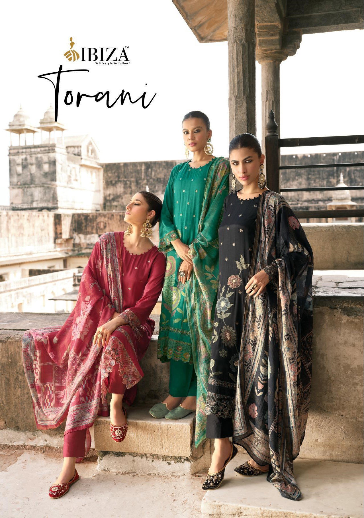 Ibiza Torani Bemberg Muslin With Embroidery Work Salwar Kameez