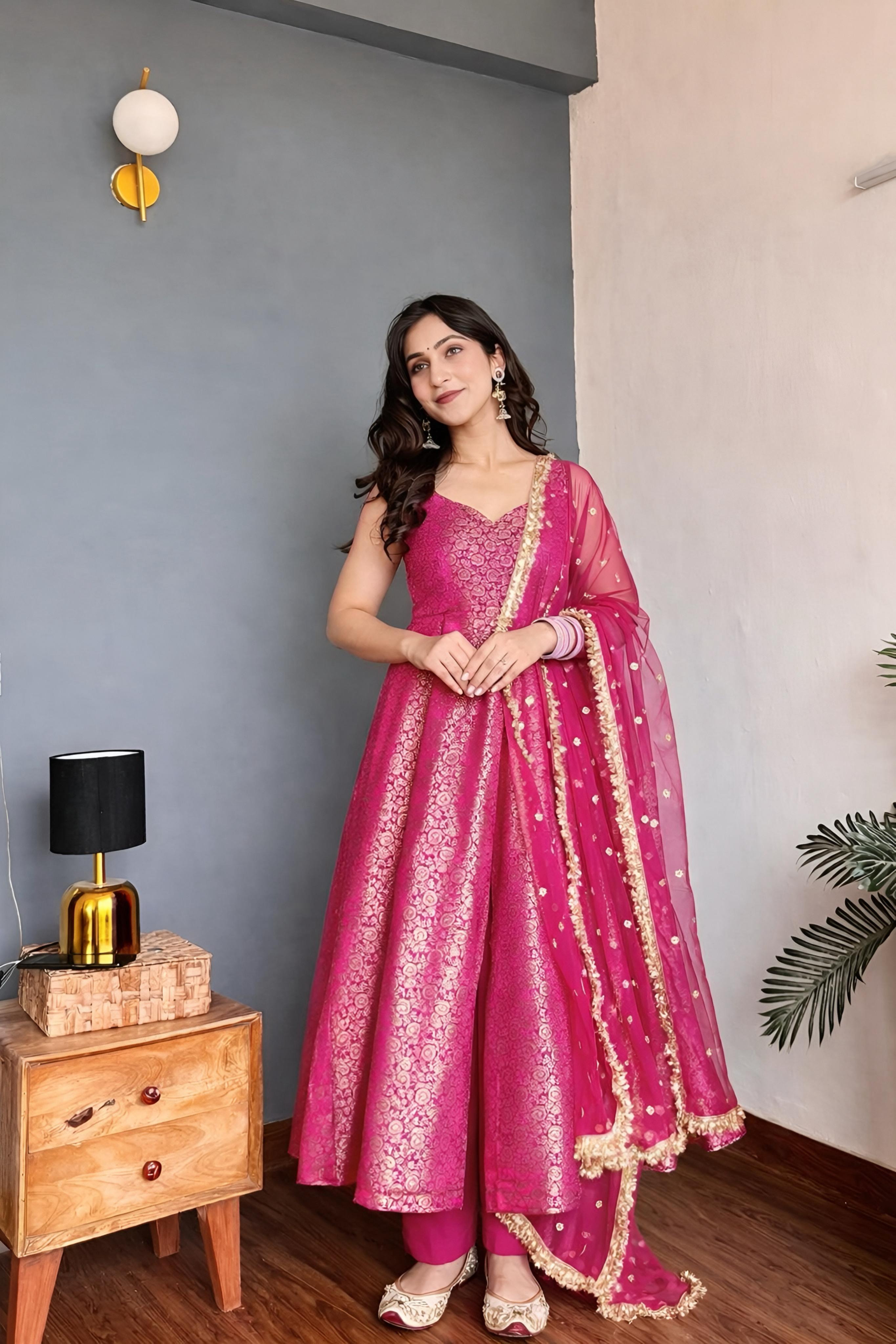 Dv 5165 Banarasi silk meets a modern flare Designer Dress Collection