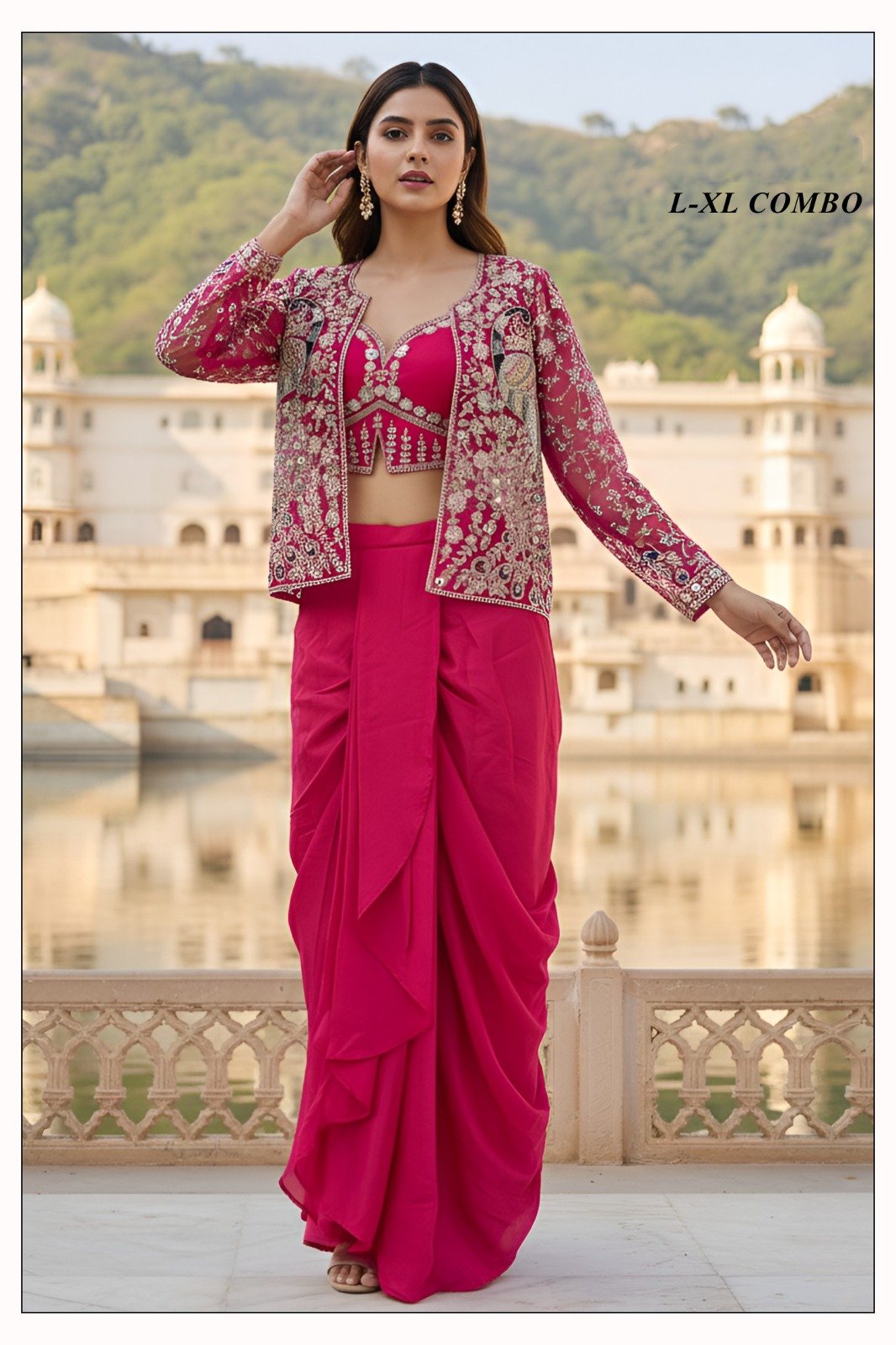 Mrigya 606 Red Designer Rangeela Silk Plazo Set Collection