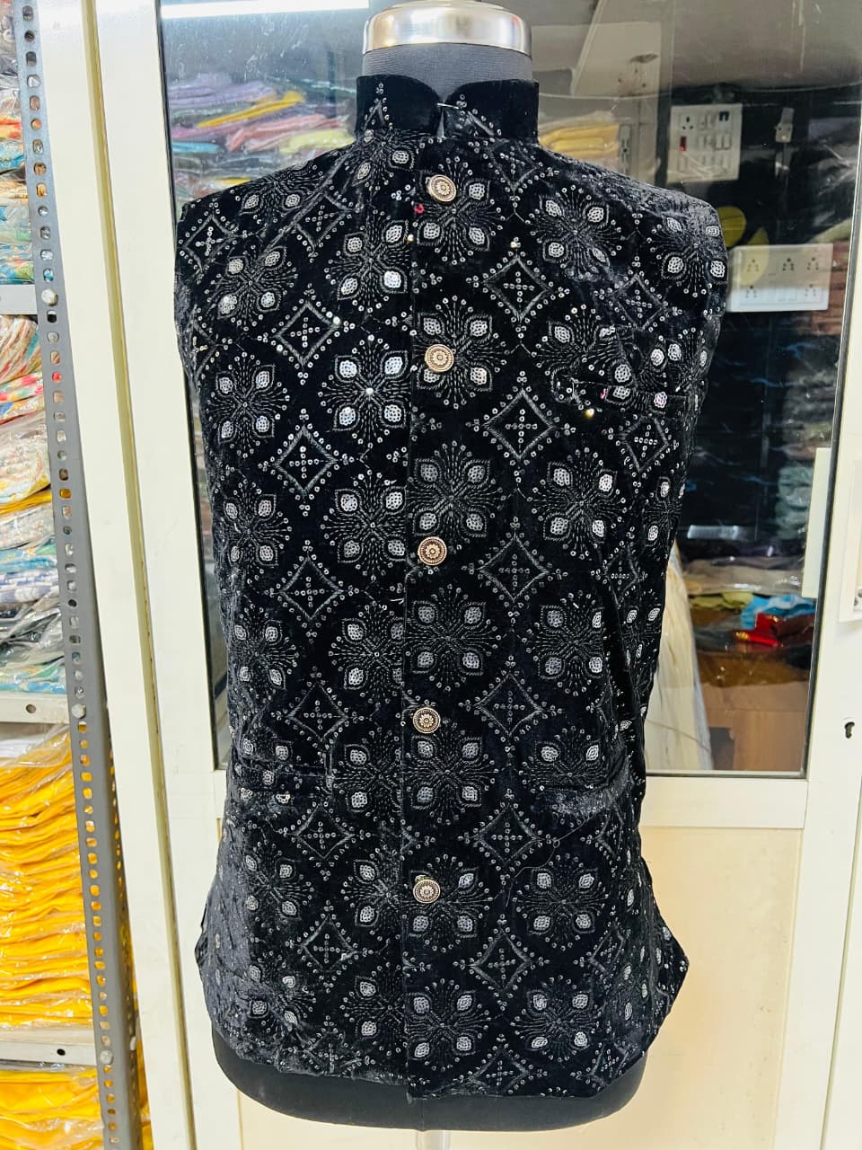 Lekha Mald 10 Velvet Embroidery Modi Jacket Koti