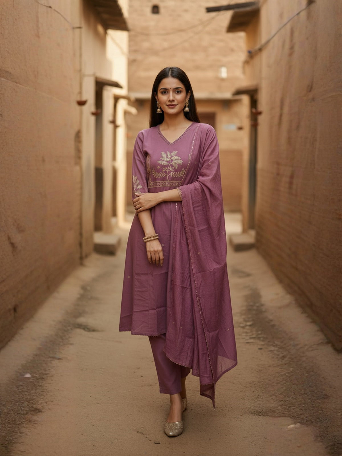 Navya Kurti 196 Party Wear Embroidery Worked Silk Blend Kurti with Pant and Dupatta Set