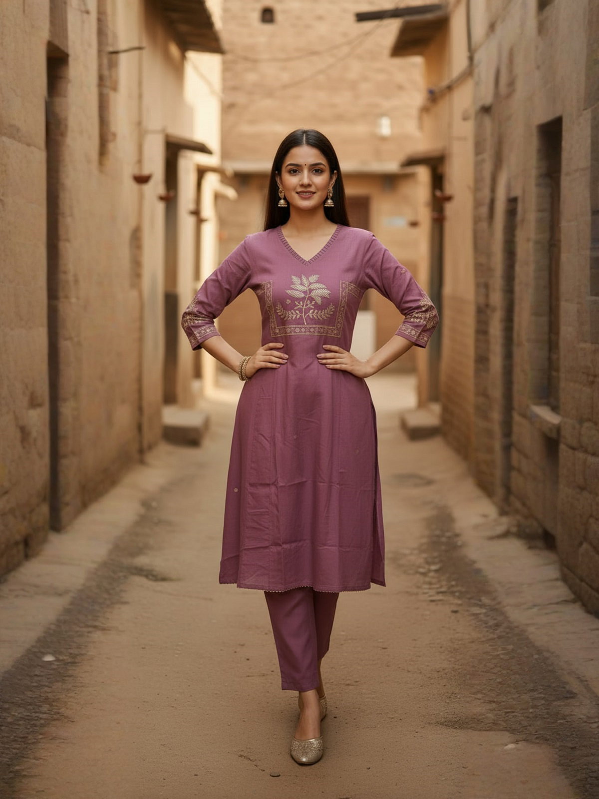 Navya Kurti 196 Party Wear Embroidery Worked Silk Blend Kurti with Pant and Dupatta Set