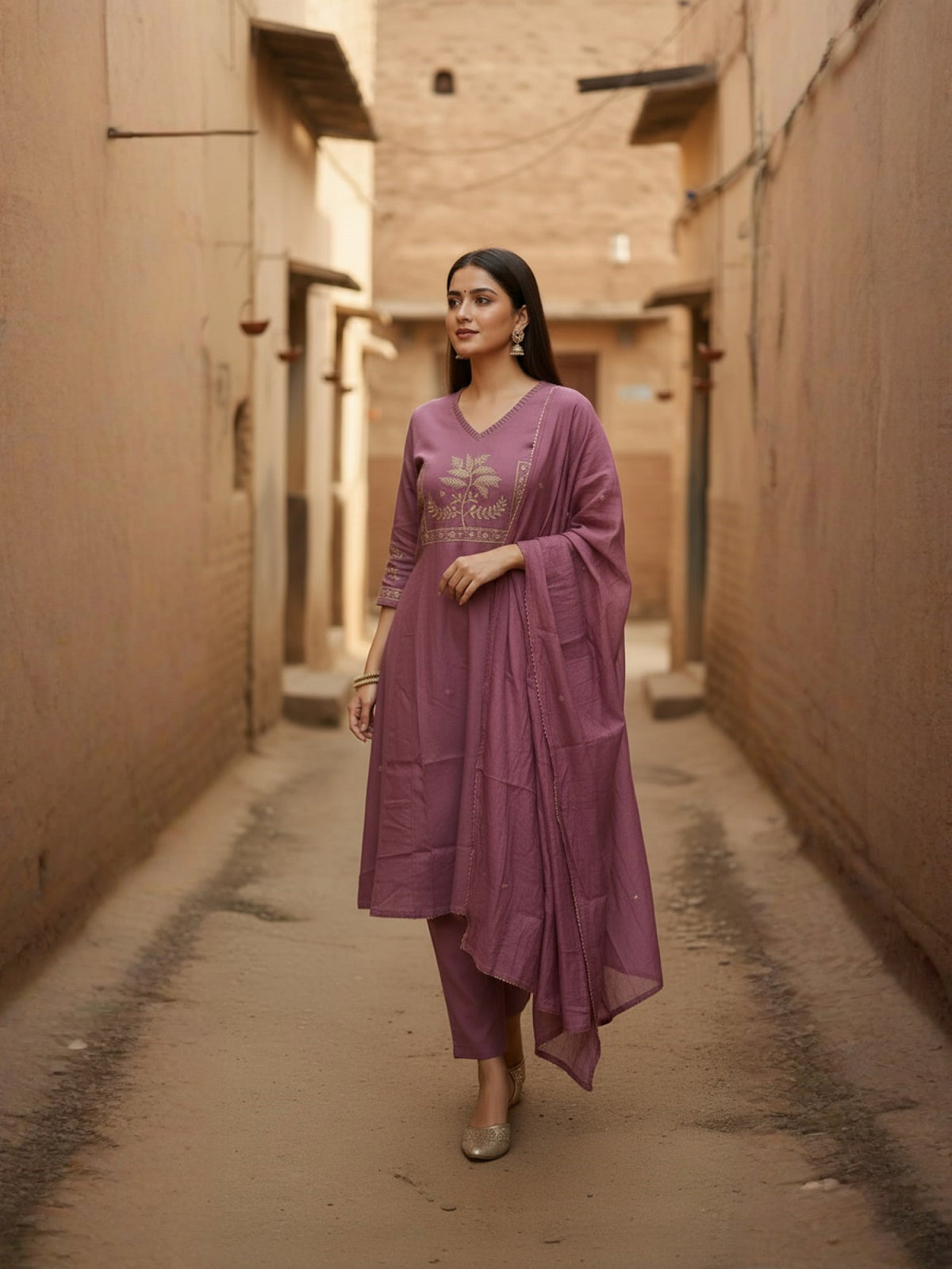 Navya Kurti 196 Party Wear Embroidery Worked Silk Blend Kurti with Pant and Dupatta Set