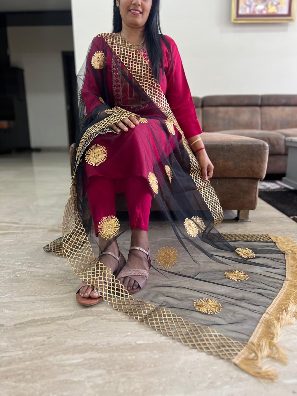 Maji Elegant Net Dupatta with Zari Work Dupatta Collection 