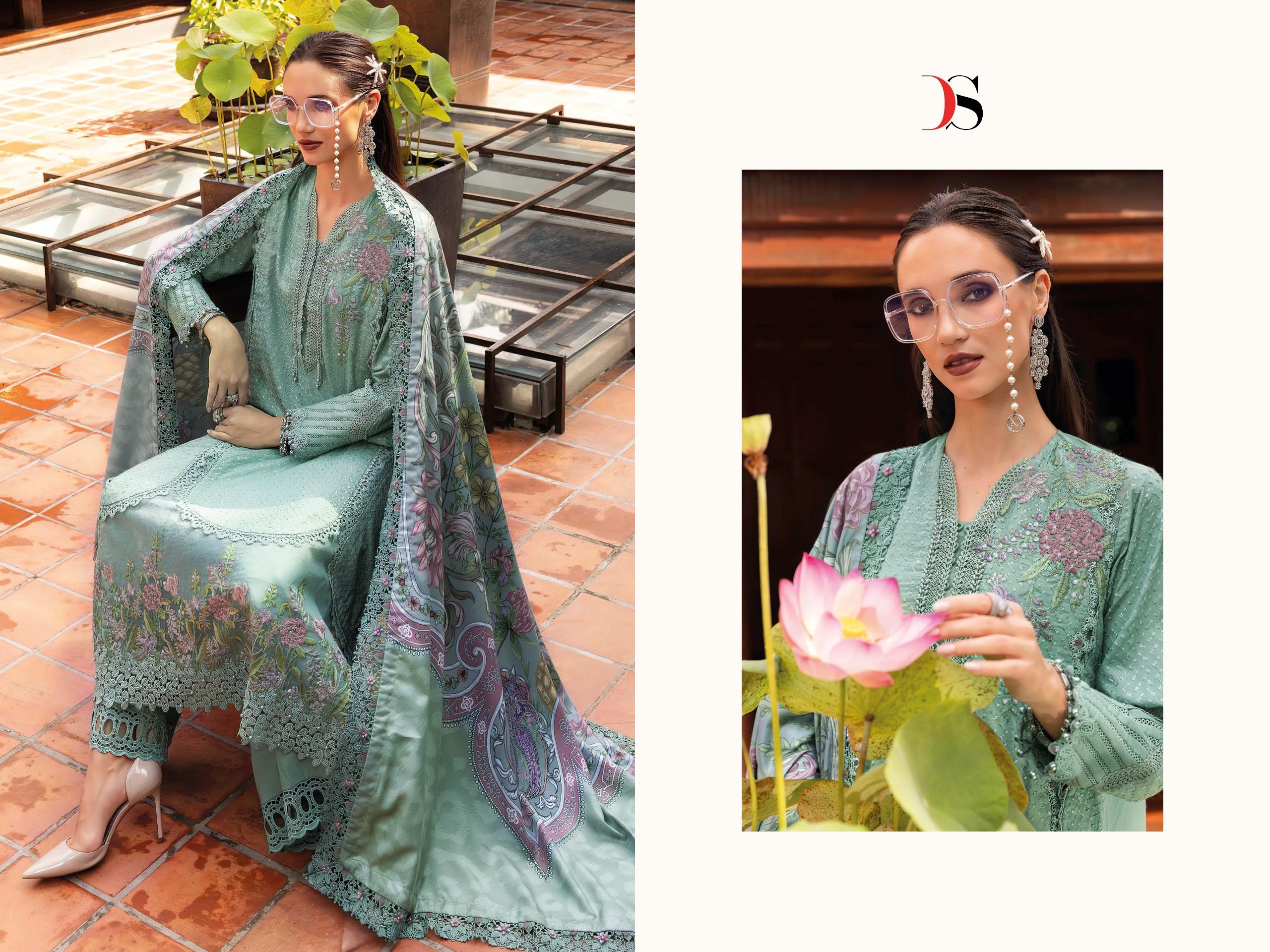 Deepsy Maria B Embroidered Vol 5 Chiffon Dupatta Viscose Pakistani Salwar Kameez