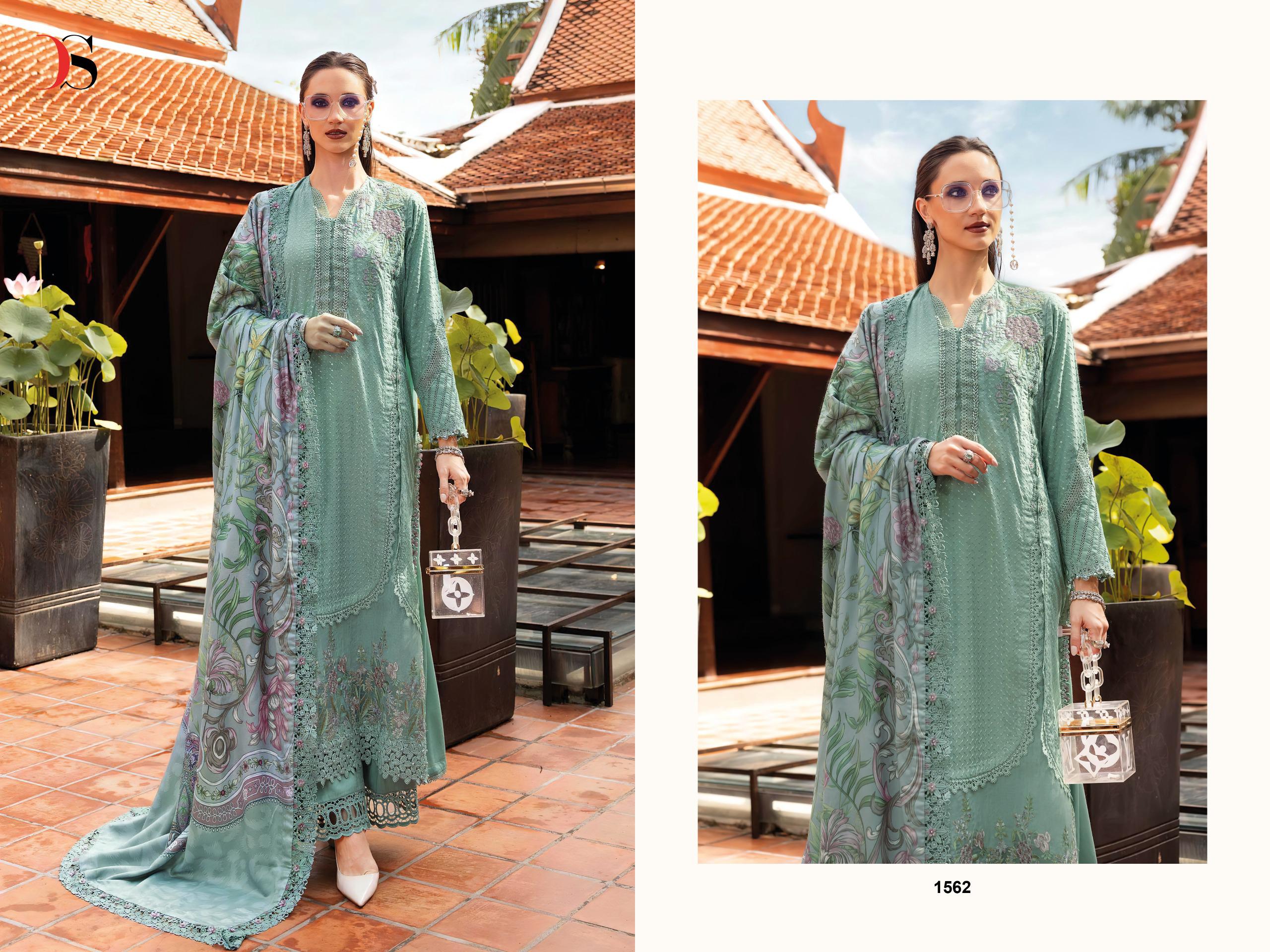 Deepsy Maria B Embroidered Vol 5 Chiffon Dupatta Viscose Pakistani Salwar Kameez