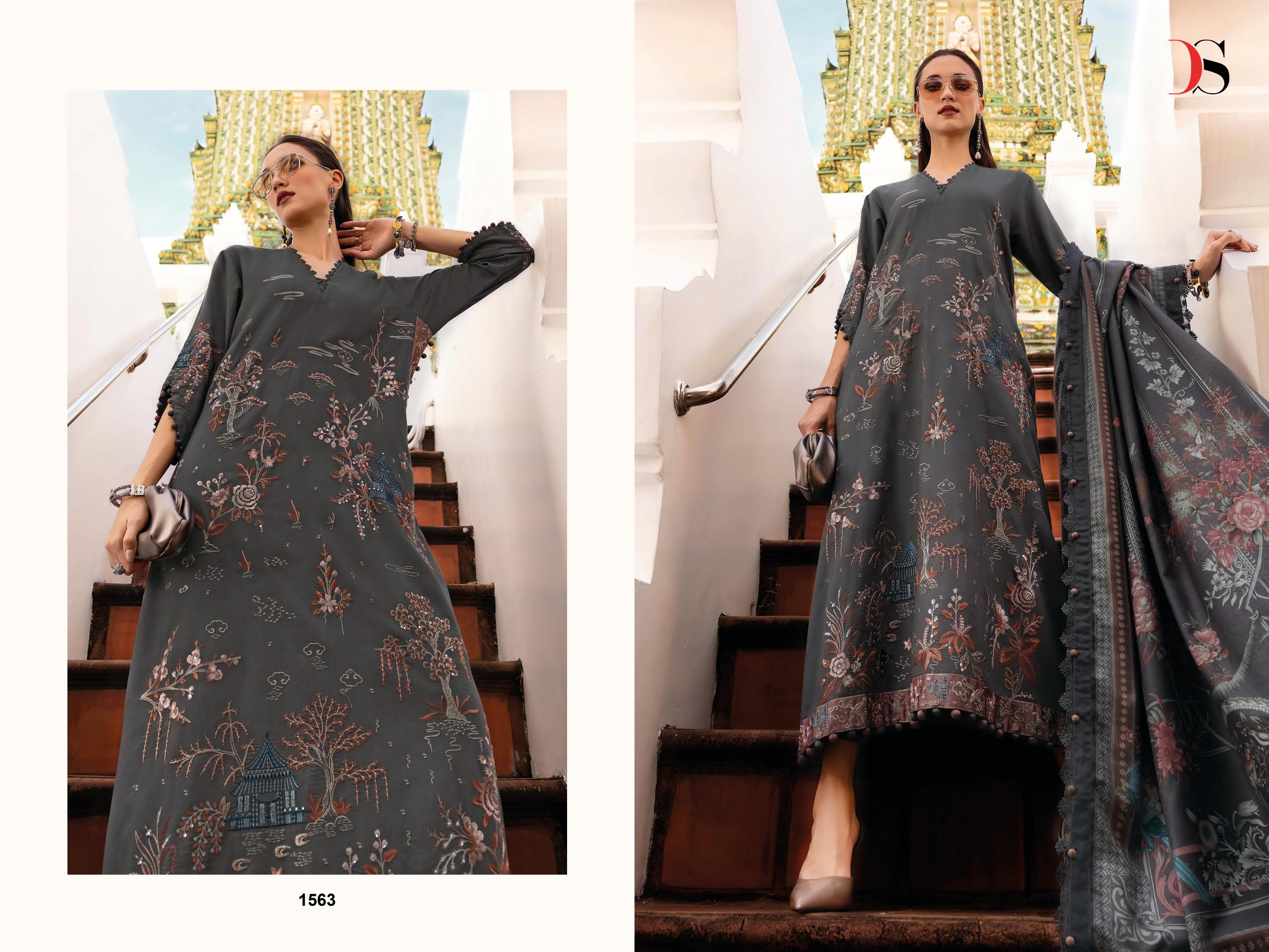 Deepsy Maria B Embroidered Vol 5 Chiffon Dupatta Viscose Pakistani Salwar Kameez