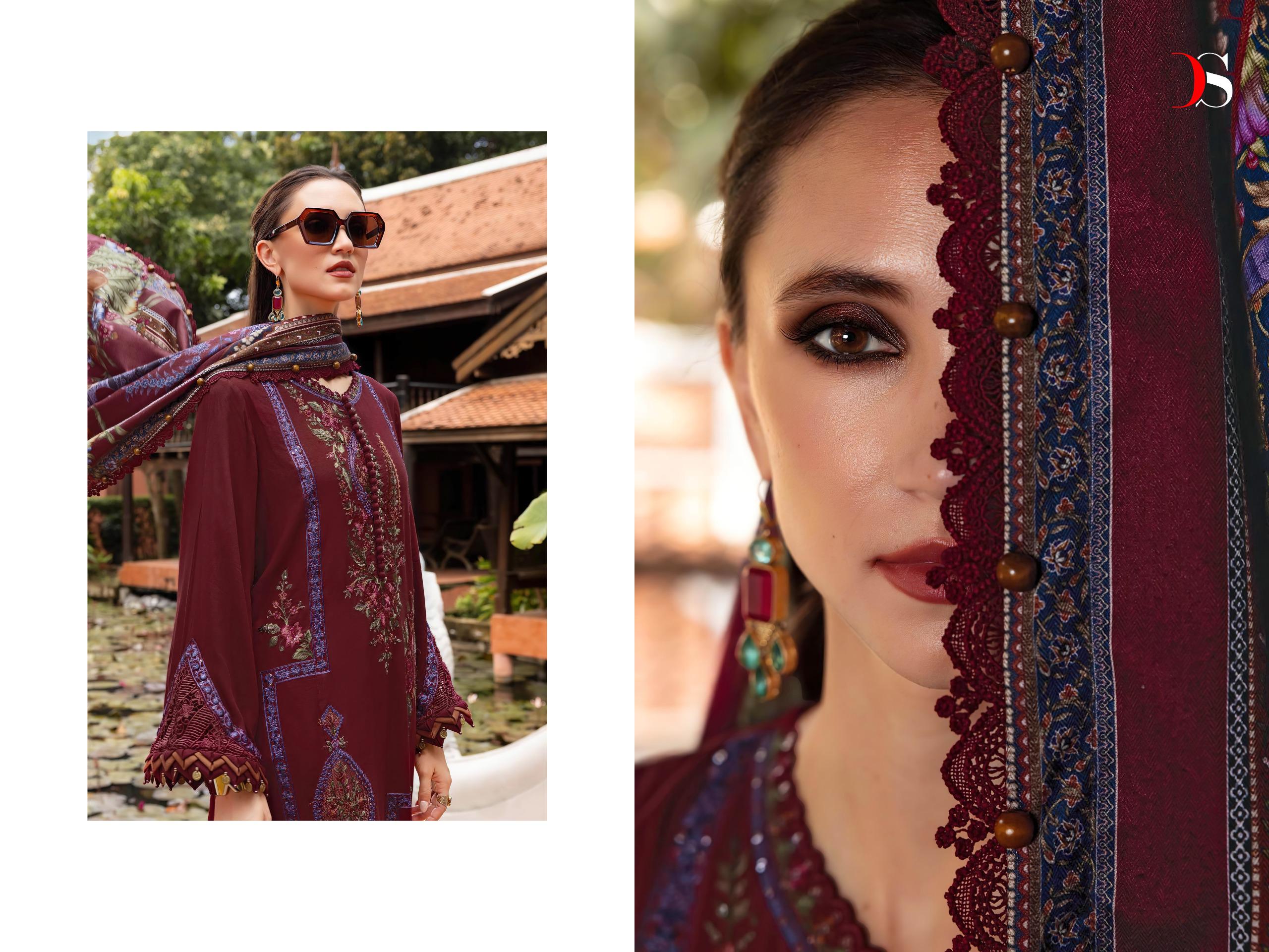 Deepsy Maria B Embroidered Vol 5 Chiffon Dupatta Viscose Pakistani Salwar Kameez