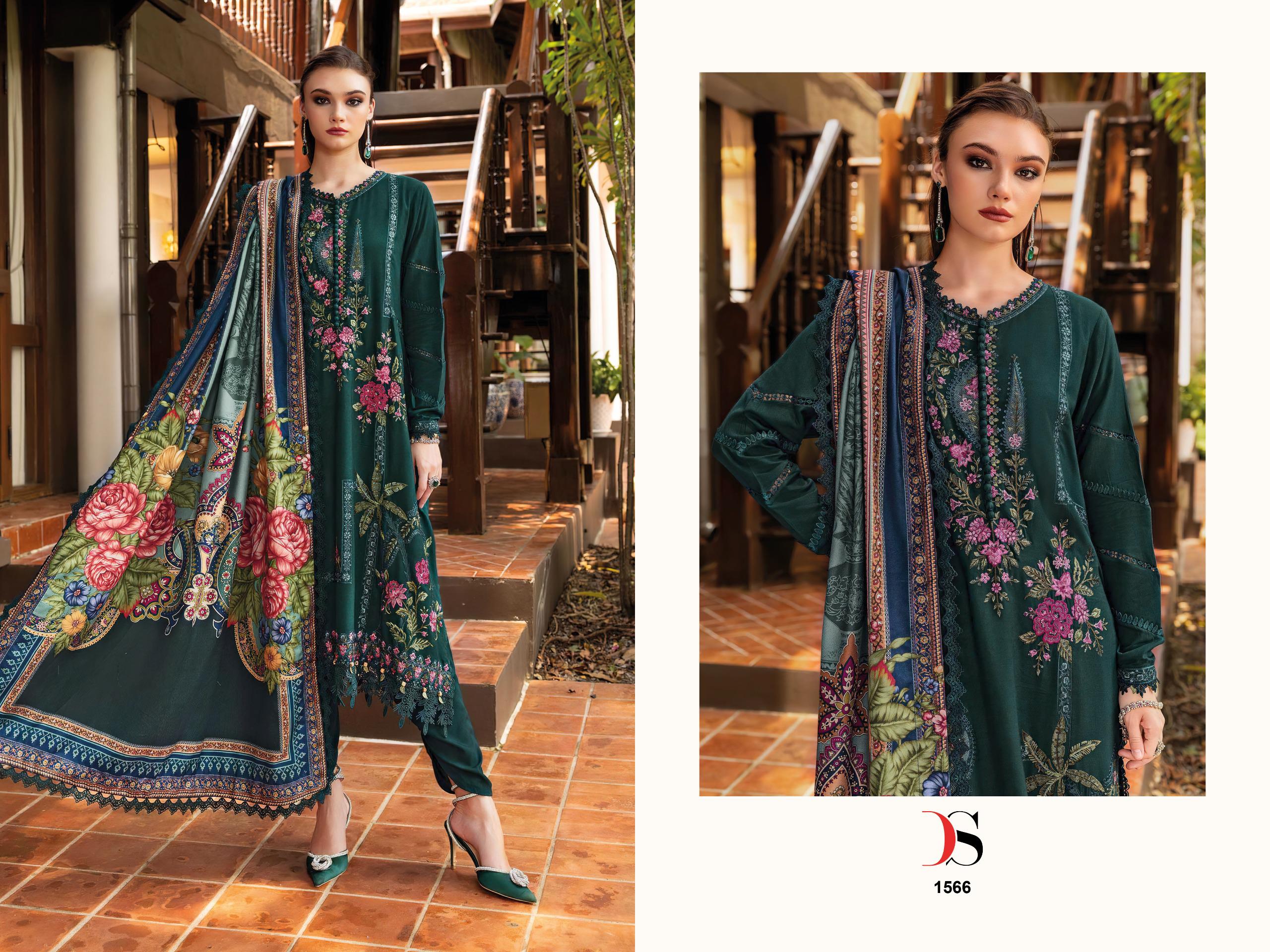 Deepsy Maria B Embroidered Vol 5 Chiffon Dupatta Viscose Pakistani Salwar Kameez