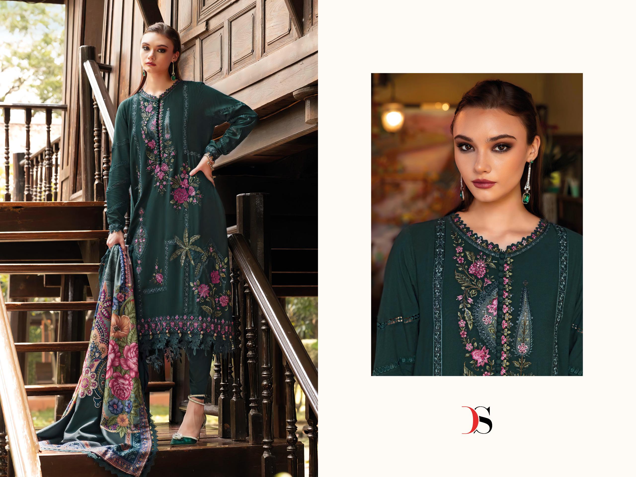 Deepsy Maria B Embroidered Vol 5 Chiffon Dupatta Viscose Pakistani Salwar Kameez