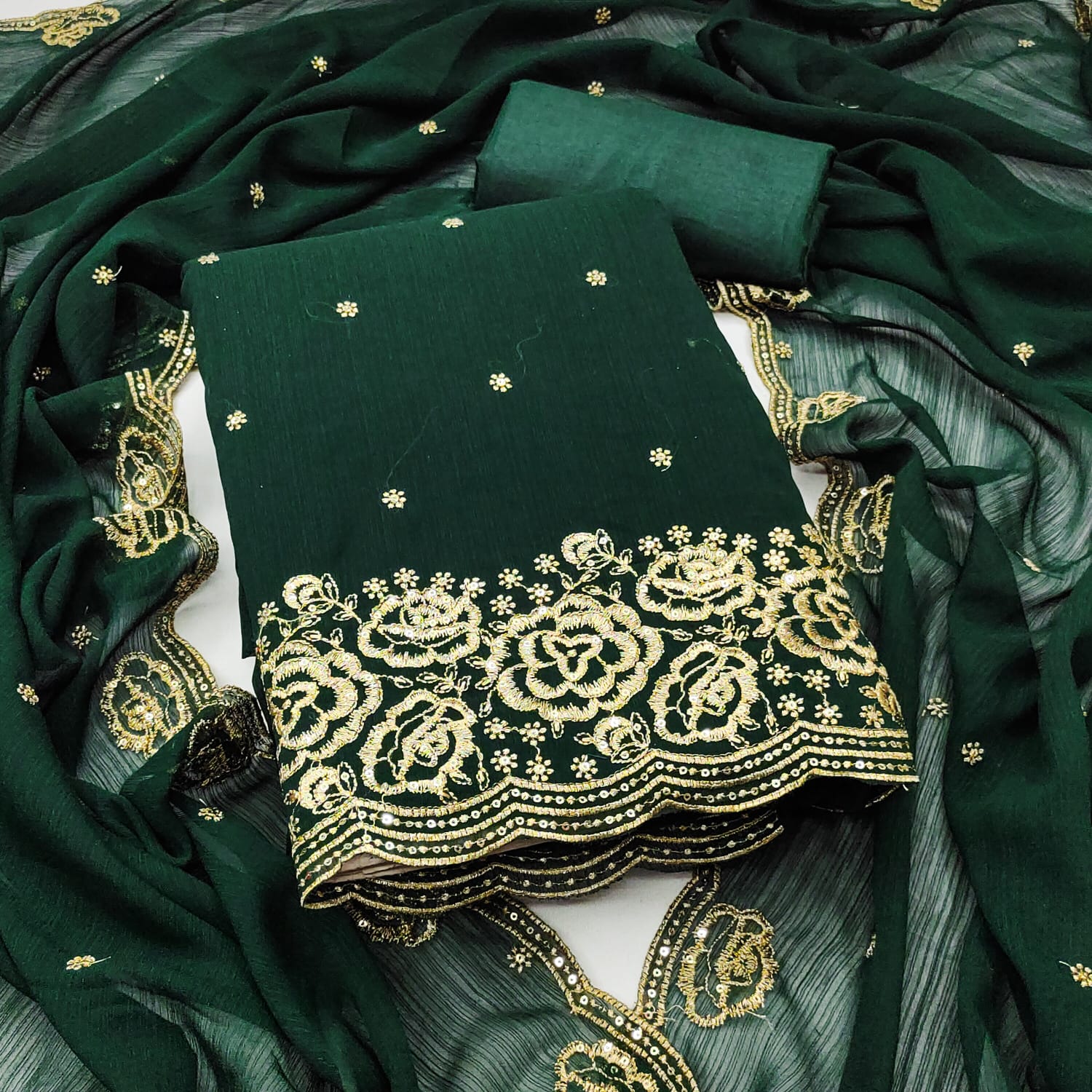 Designer Skoda Zomato Silk Multi Squance Work Dress Material Collection 