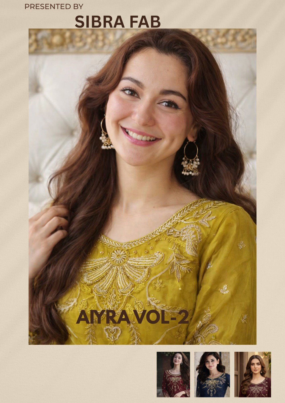 Sibra Aiyra Vol 2 Heavy Organza Designer Kurti Pant And Dupatta Collection