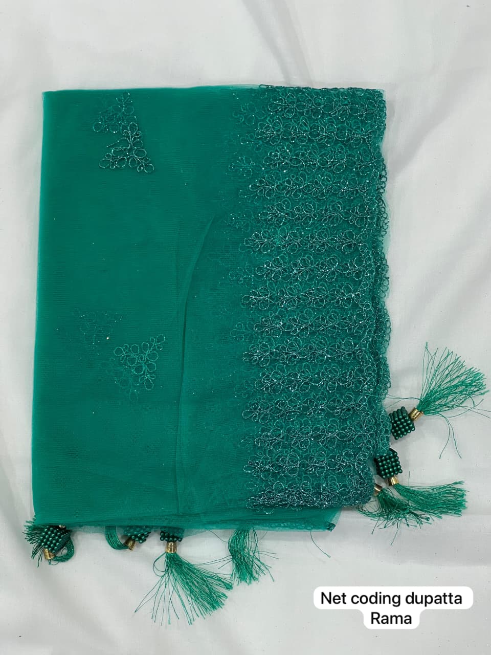 Maji Net Coding Dupatta heavy net with elegant embroidery work Dupatta Collection