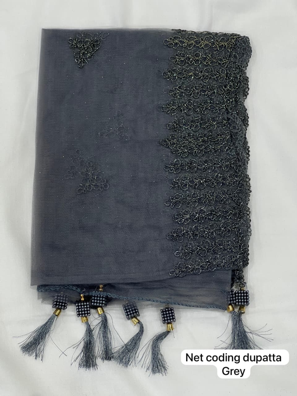 Maji Net Coding Dupatta heavy net with elegant embroidery work Dupatta Collection